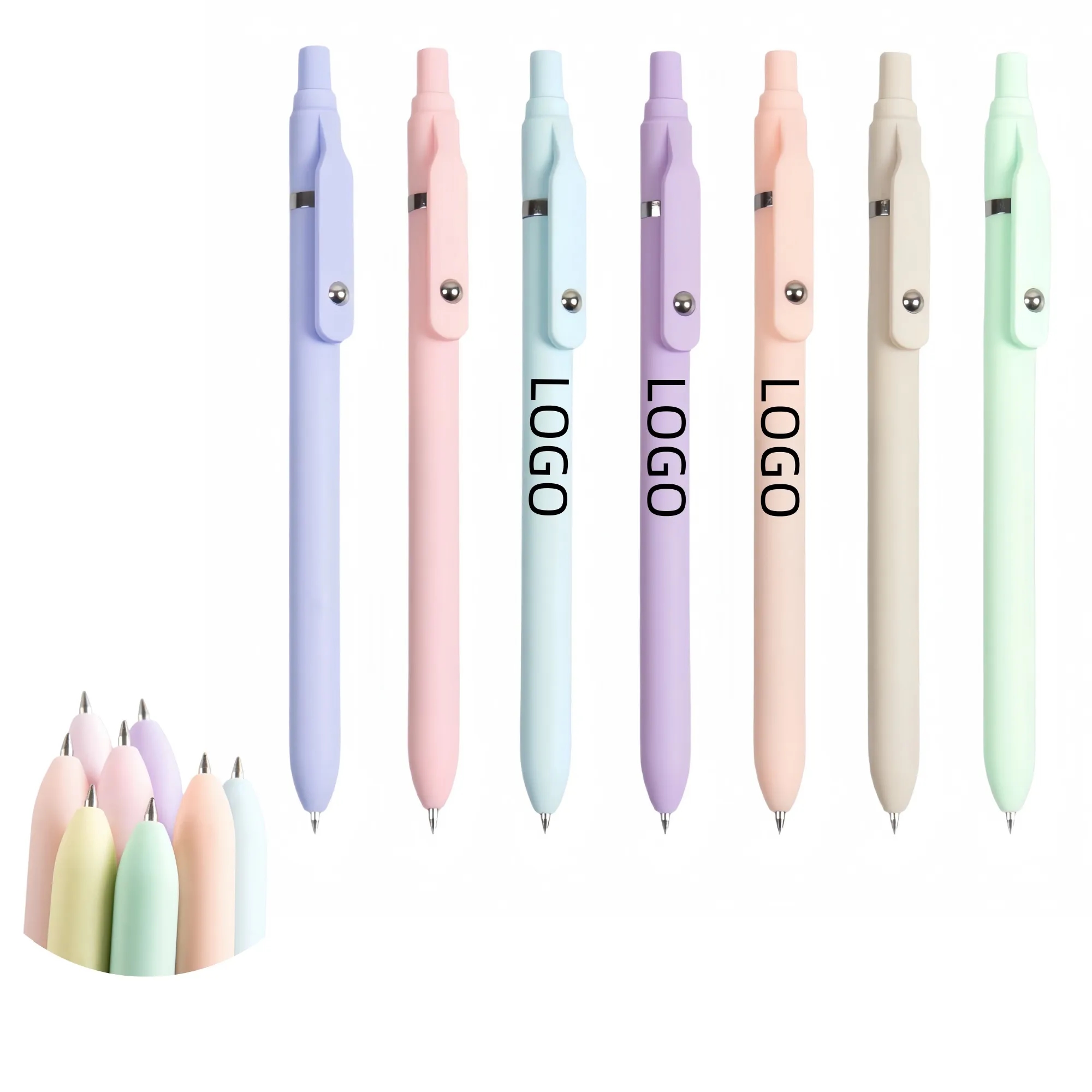 Macaron Colored Click & Roll Gel Pens