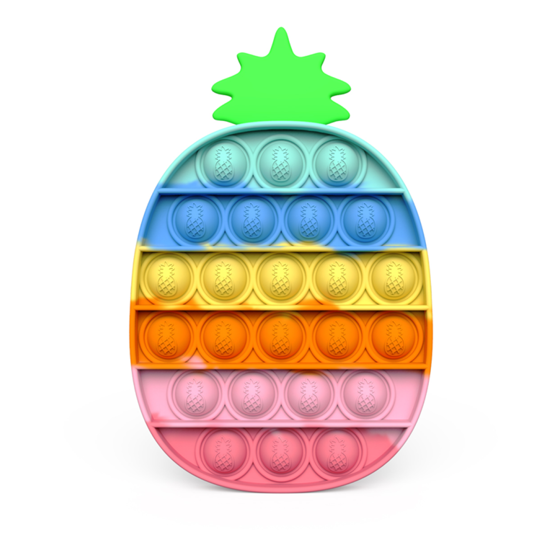Macaron-colored pineapple Push Pop Bubble Sensory Fidget Toy