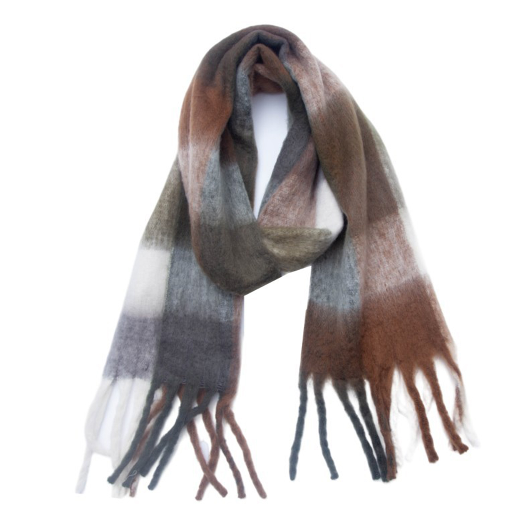 Big Coloured Checked Winter Warm Wrap Scarf 43