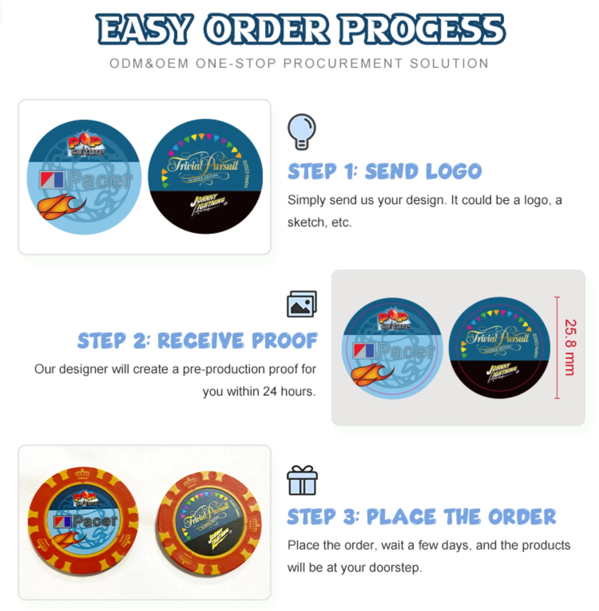 MOQ100PCS Custom Logo The Art of Plastic Poker Chip Stacking 8