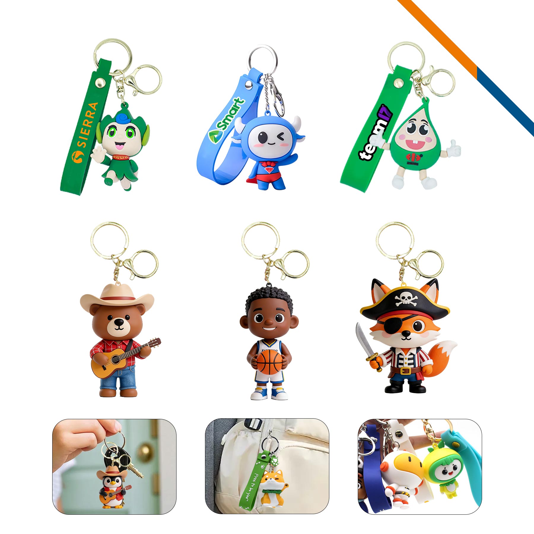 KeyVibe 3D Custom Shape PVC Keychain