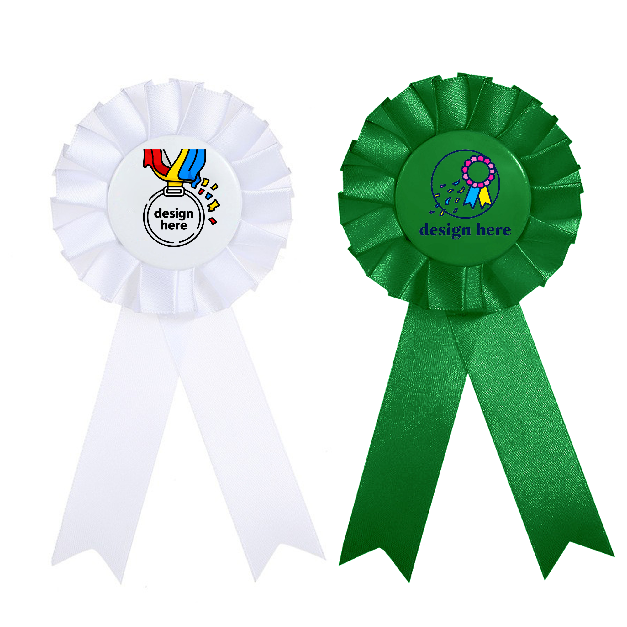 Premium Customized Ribbon Award Badges 8