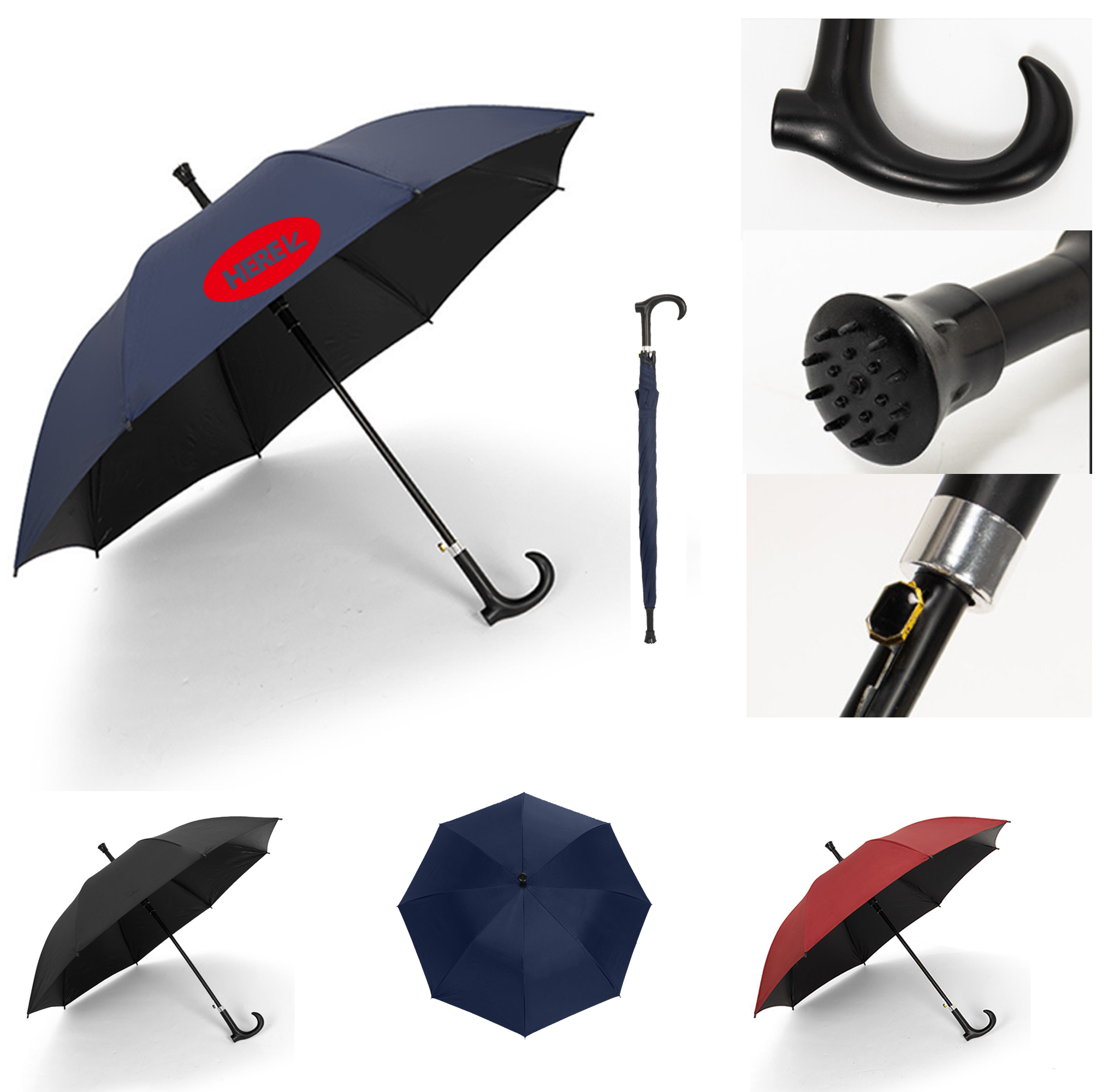 Hiking Umbrella With UV Protection & Vintage Handle