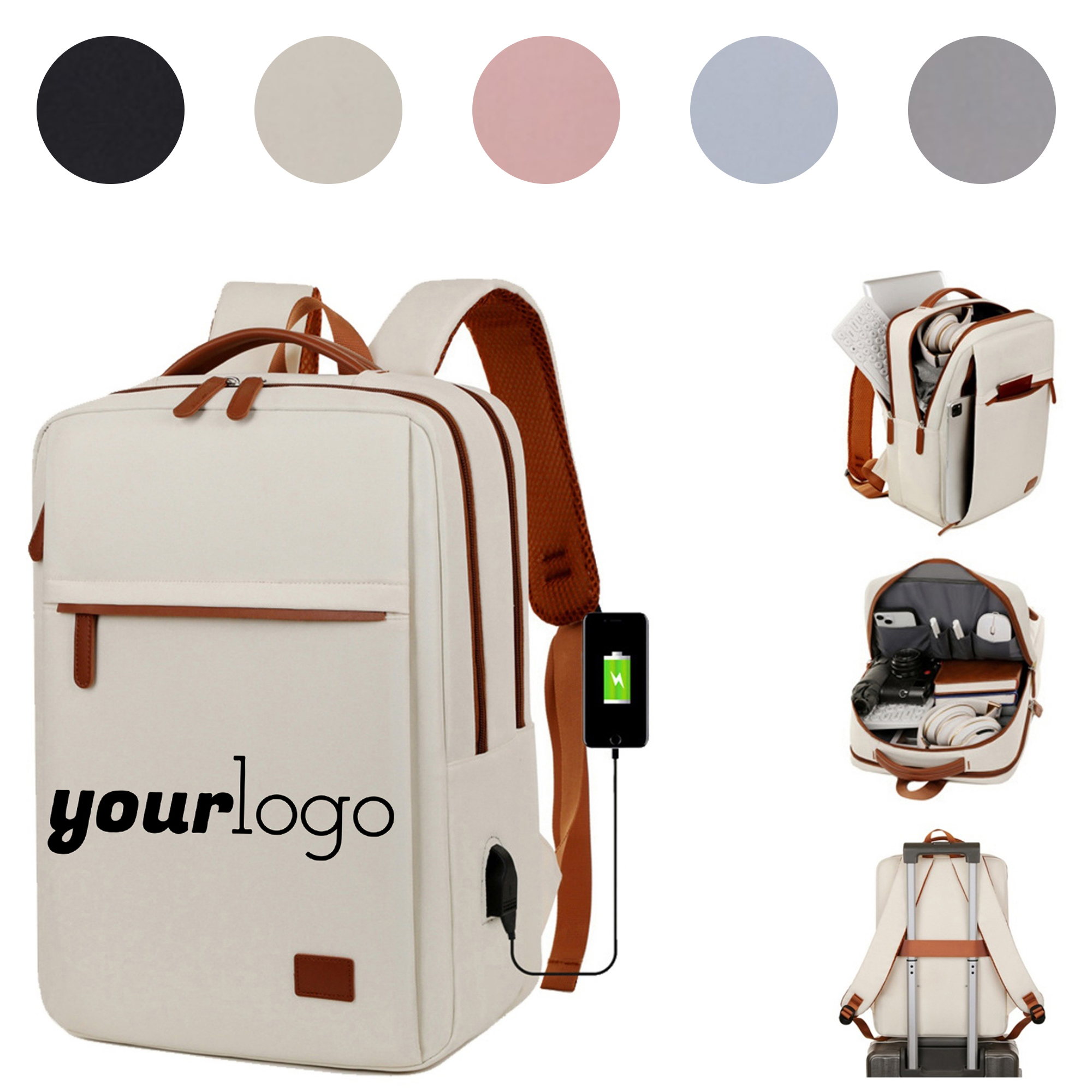 Lightweight and Durable Laptop Backpack with USB Charging 2