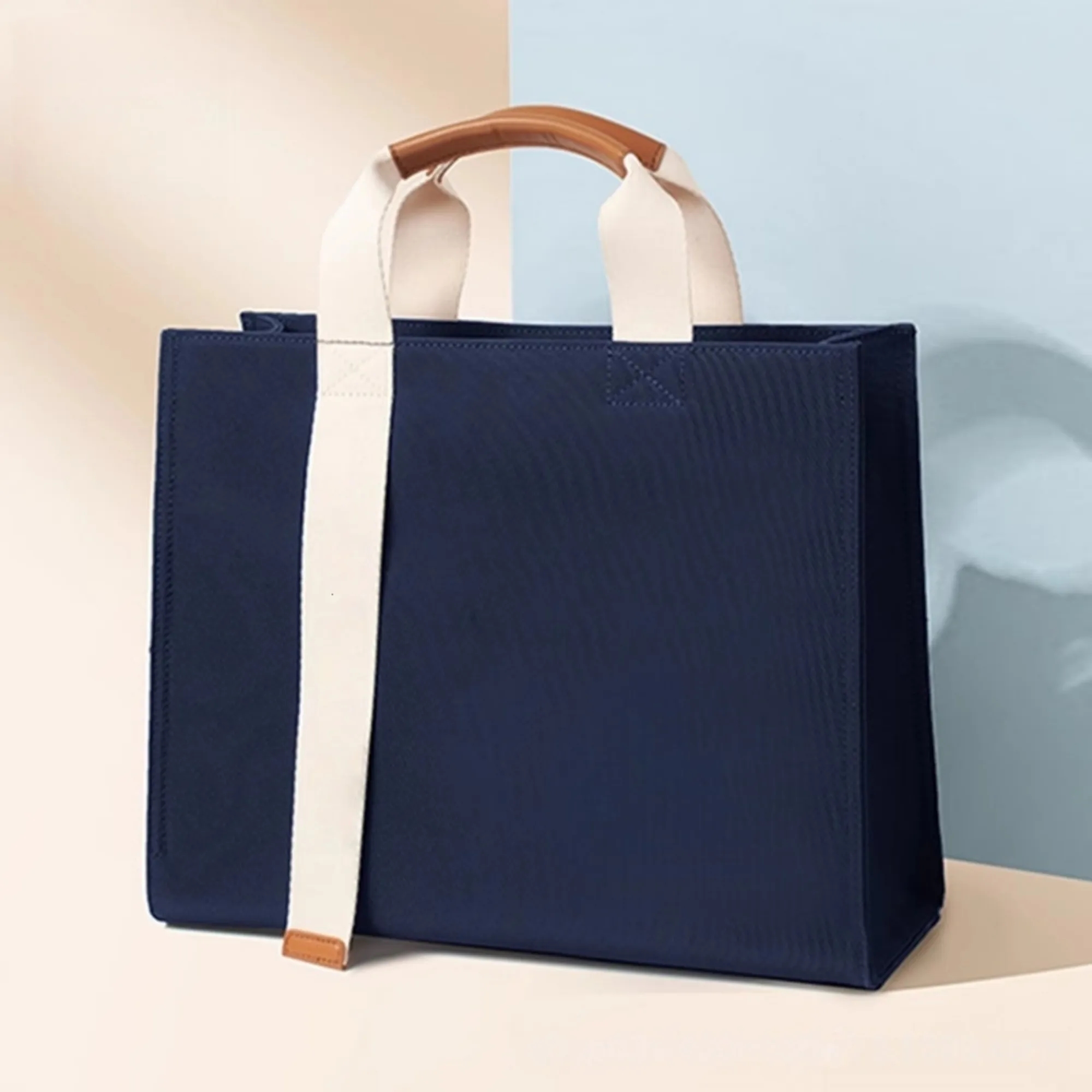 Oxford Cloth Commuter Briefcase Tote Handbag Pouch 6