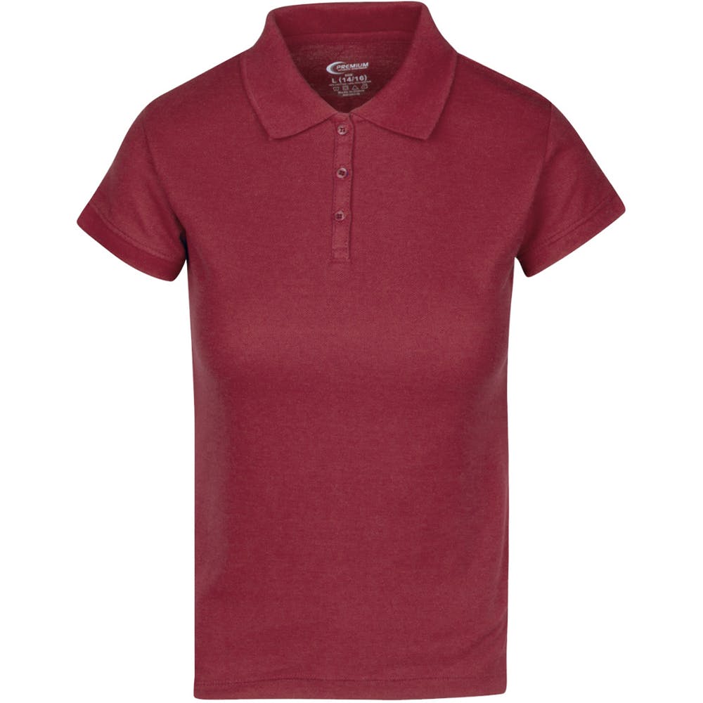 Juniors' Polo Uniform Shirts - Burgundy Size 2XL 3
