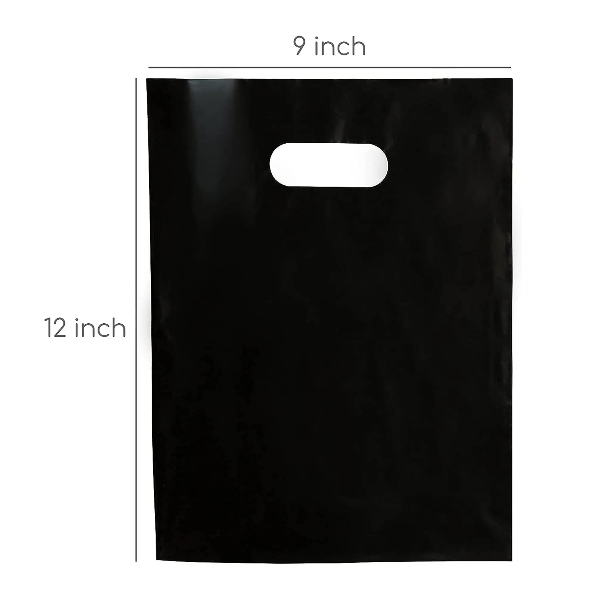 Plastic Merchandise Bags With Die Cut Handle  9" x 12" 5
