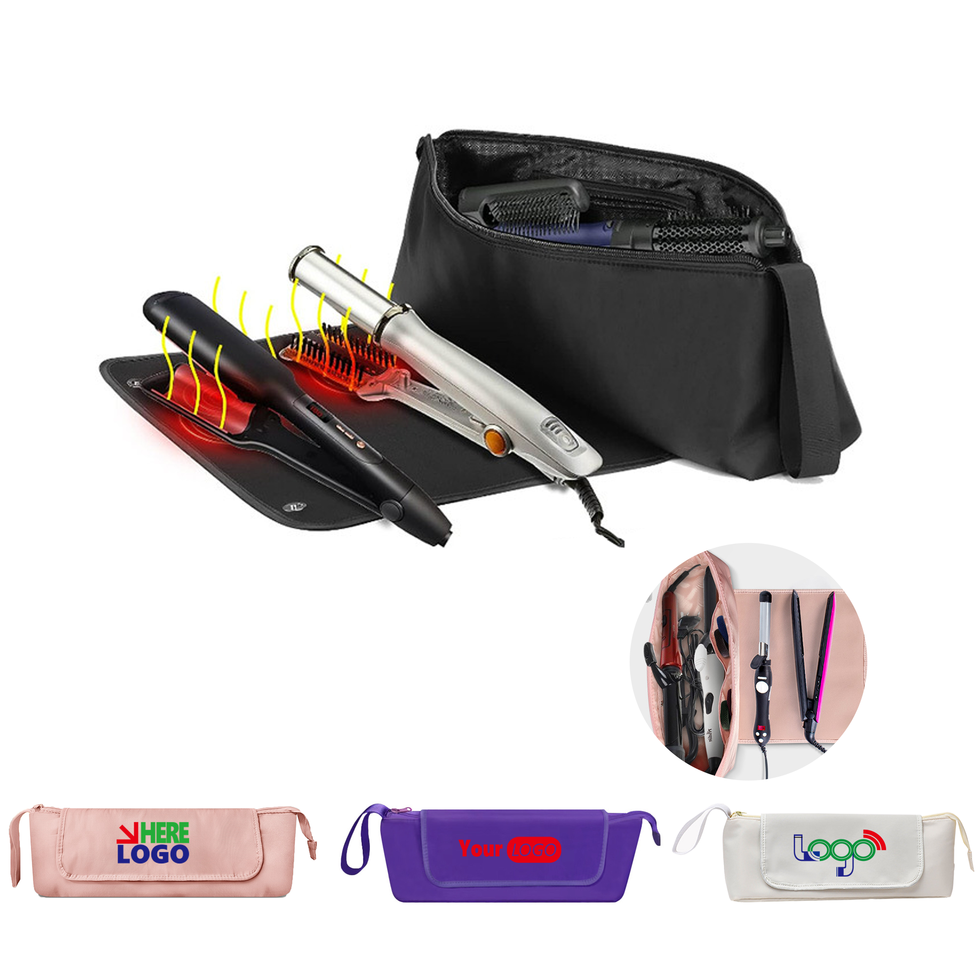 2-in-1 Hair Tool Bag with Heat Resistance for Travel 3