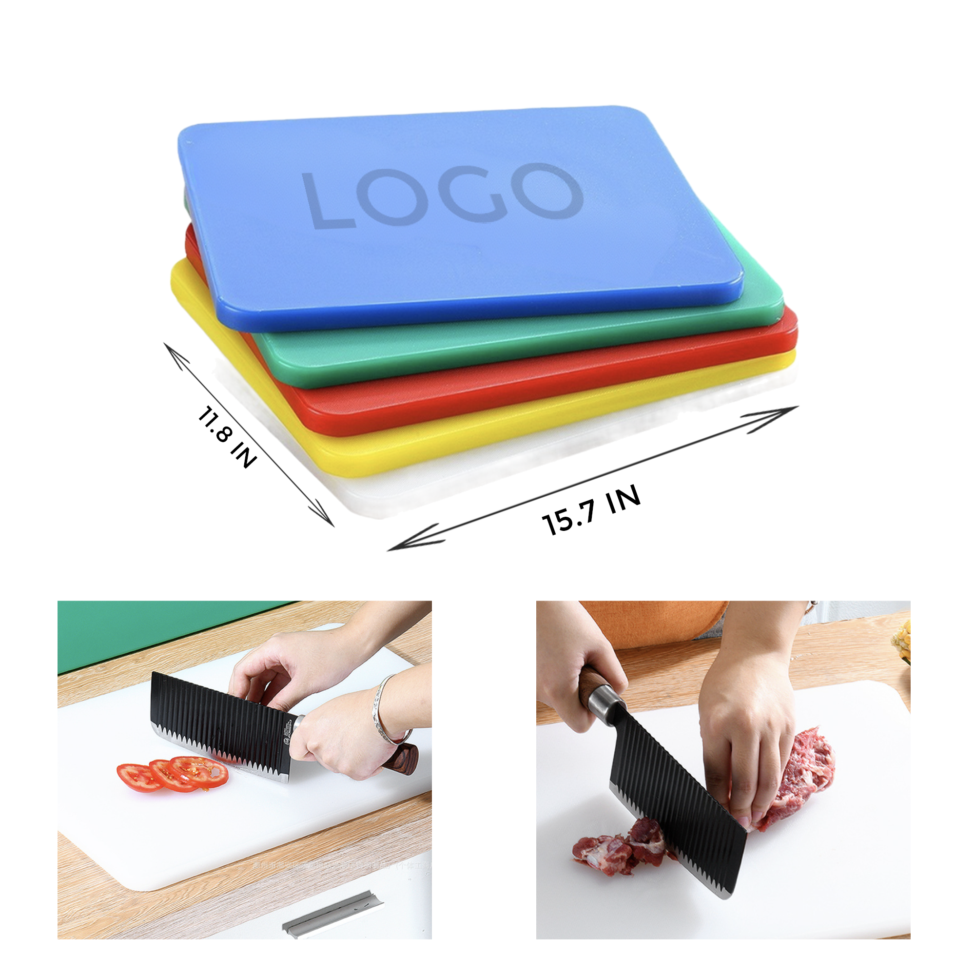 MOQ 10 PCS Hygienic Thickened PE Plastic Cutting Board