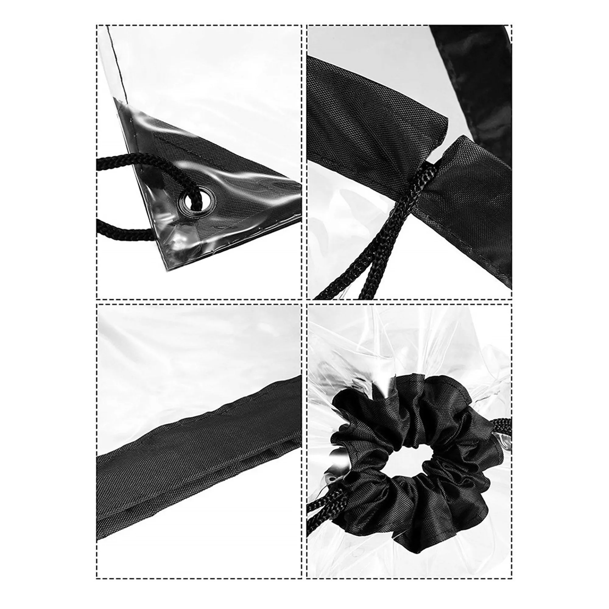 Transparent PVC Waterproof Drawstring Bag 15