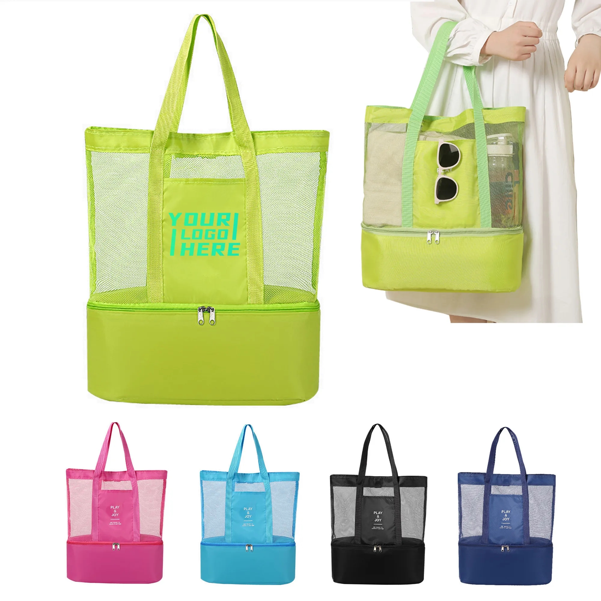 Mesh Storage Bag With Dry Wet Separation 4