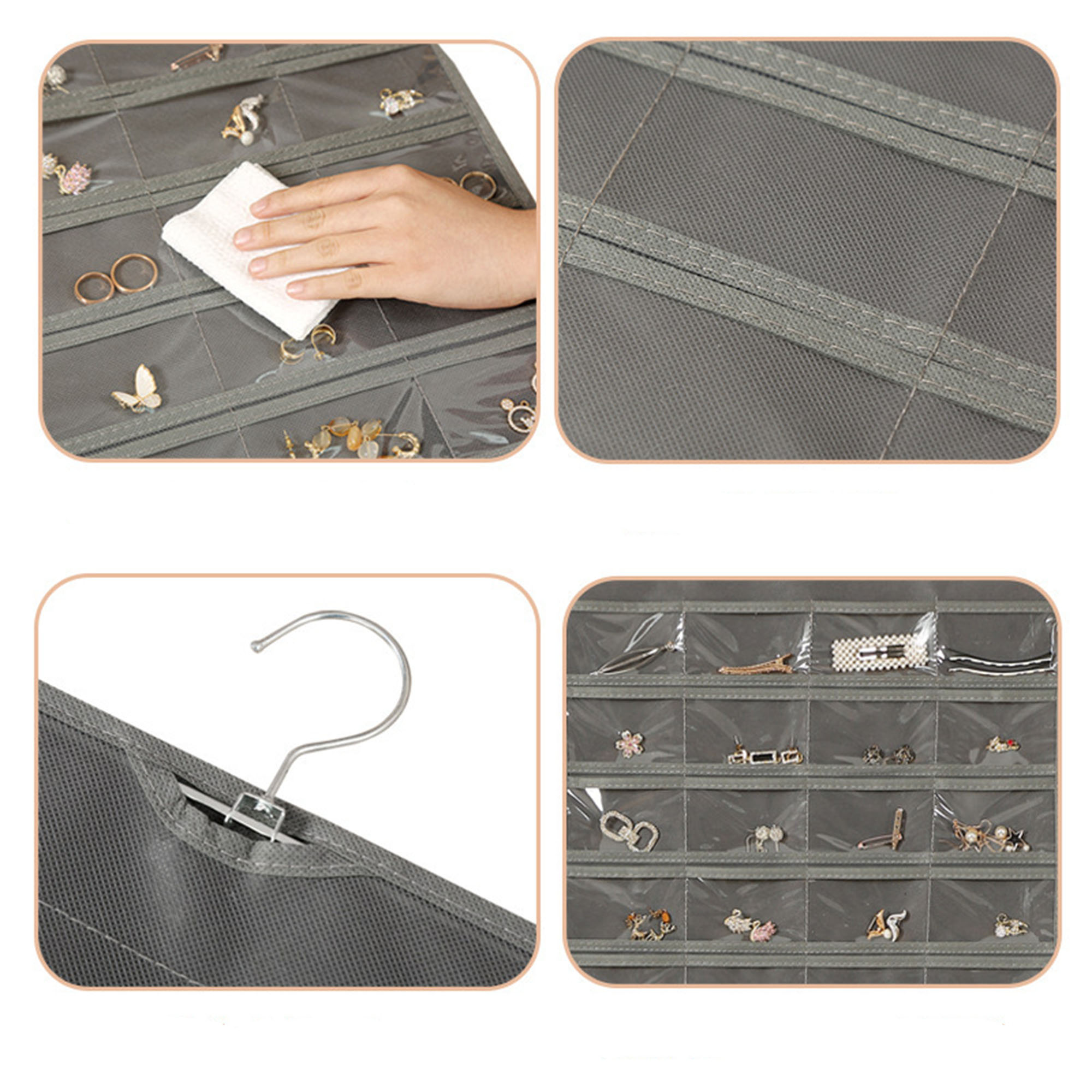 80-Pocket Hanging Jewelry Organizer 7