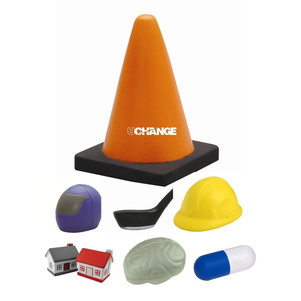 PU Foam Traffic Cone Stress Reliever Custom Logo 8