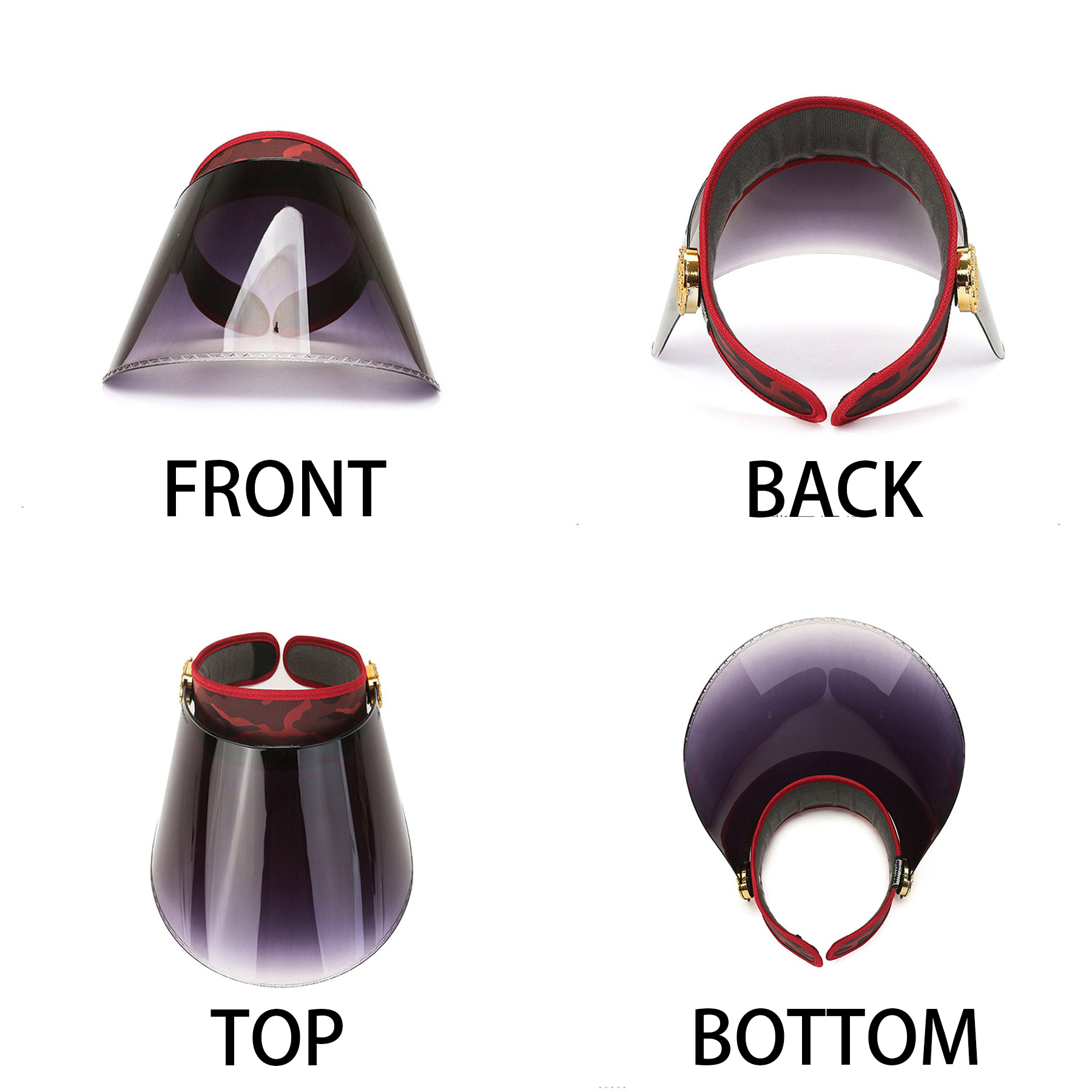 Plastic Large Brim Sun Hat 8