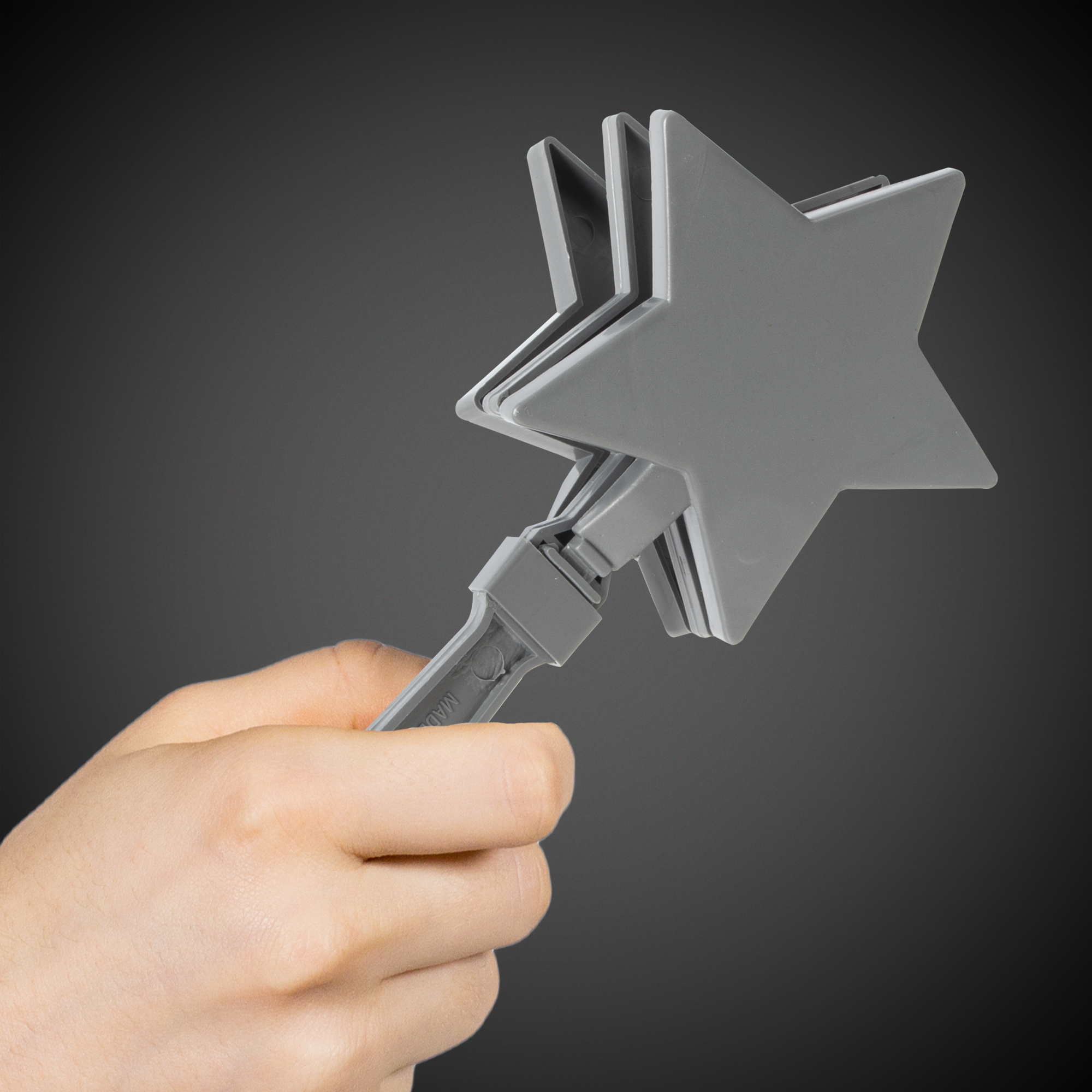 Silver 7" Star Hand Clapper (Imprintable) 12