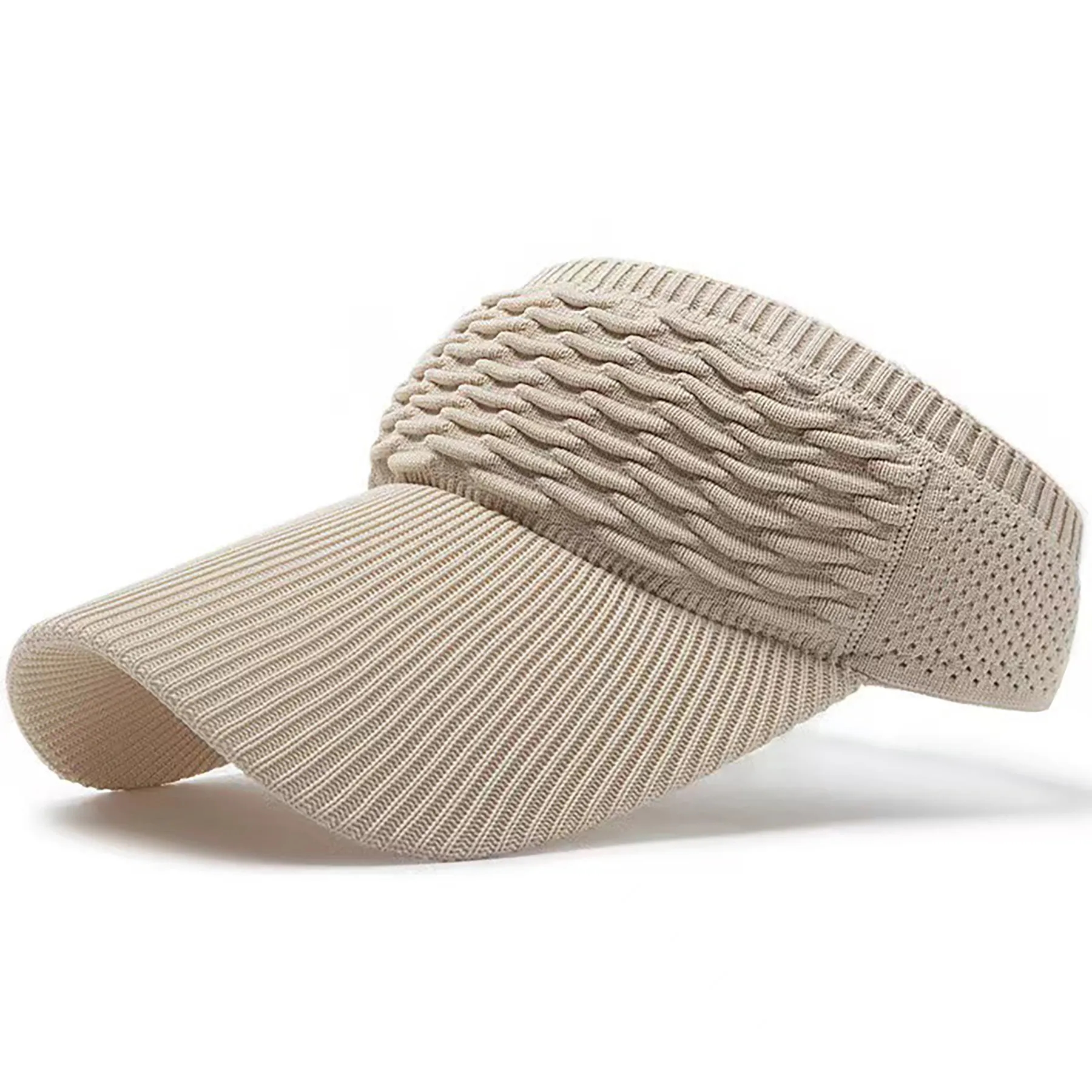 Women Knitted Elastic Visor Hat 21