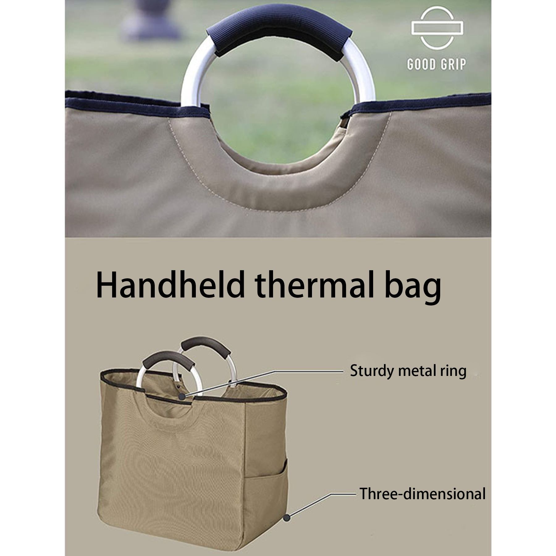 Oxford Large capacity portable waterproof hand-held thermal insulation bag 11