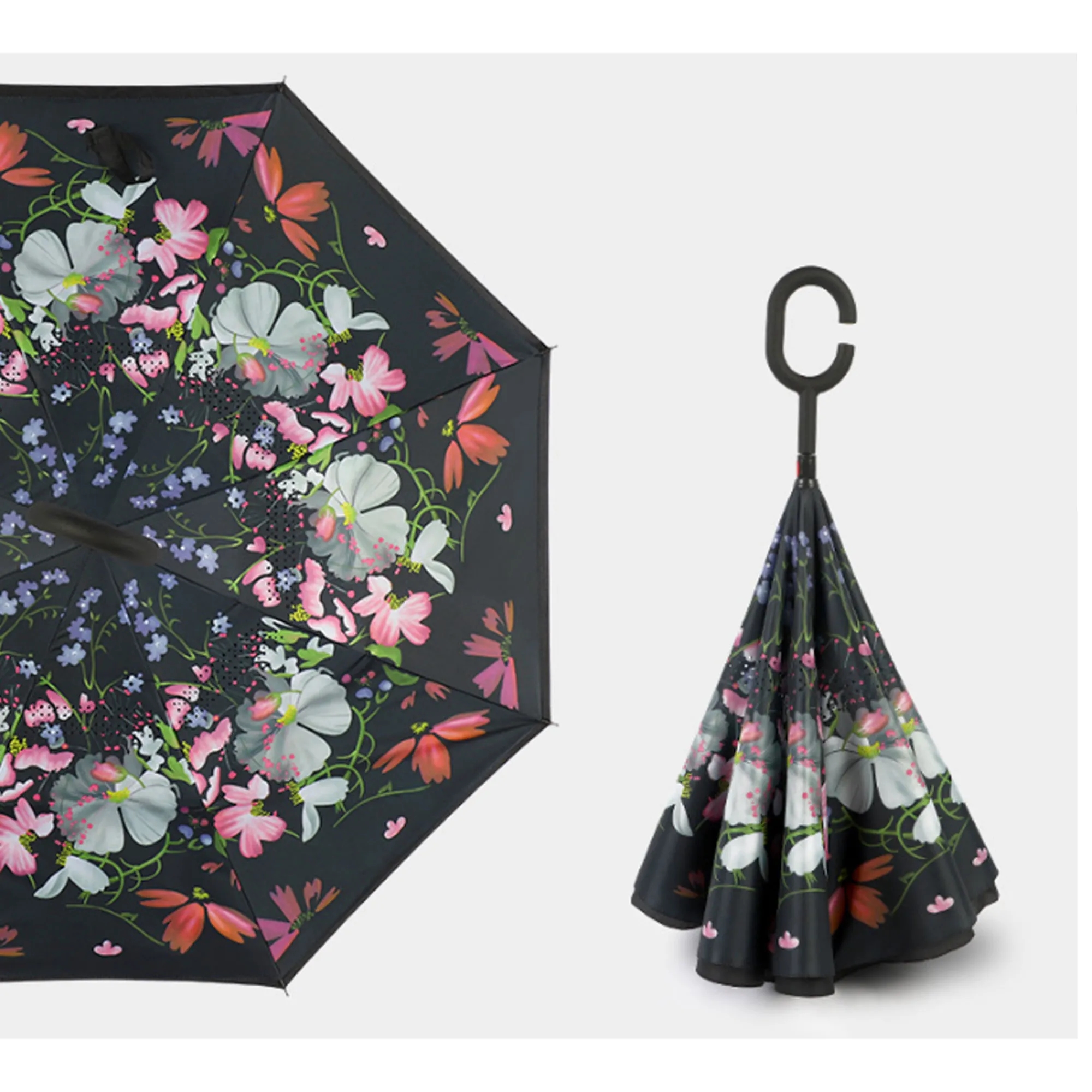 Double Layer Inverted Umbrella With C-Shaped Handle 6