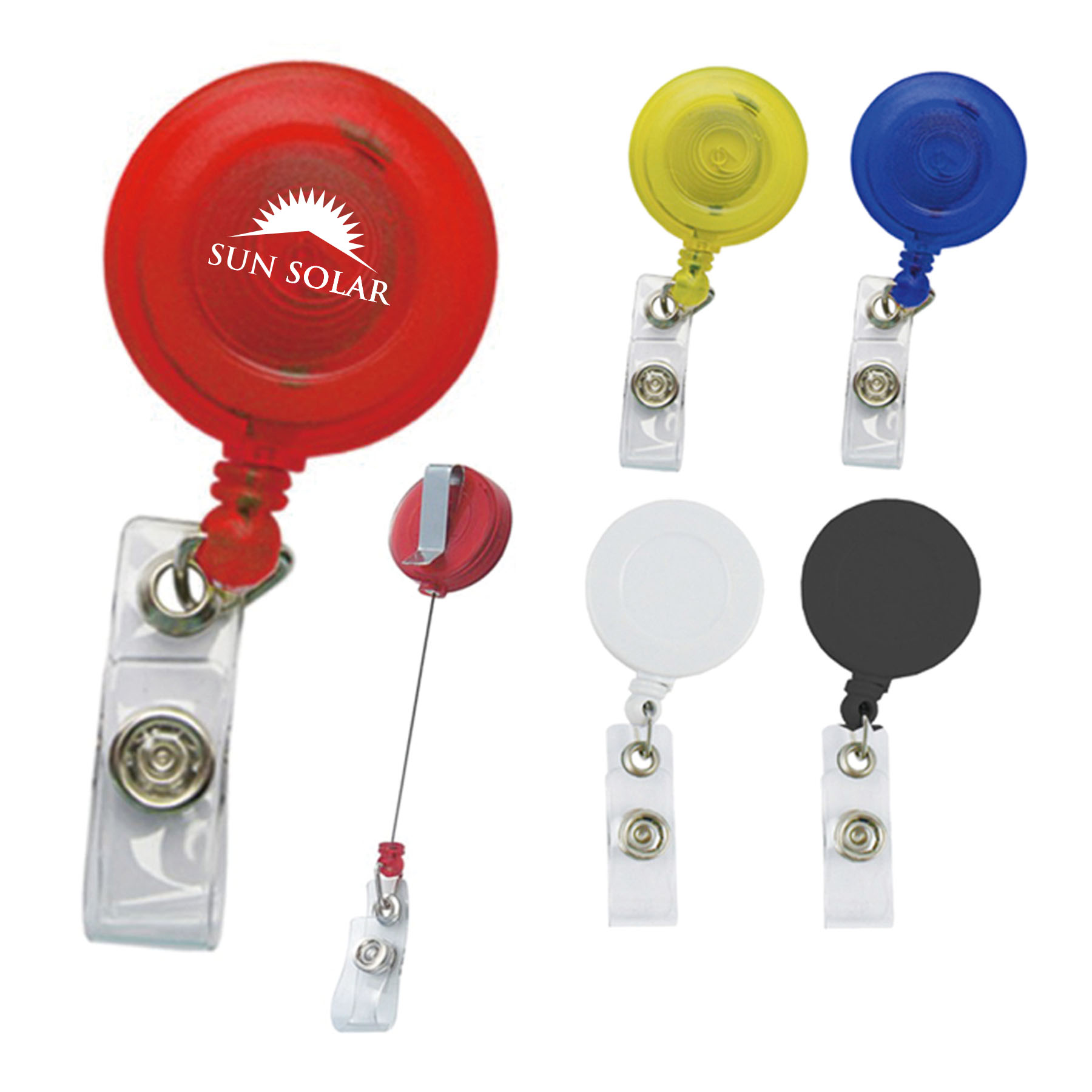 Promotional Retractable Badge Reels. Round Shaped | Trade show Giveaways-Close out 9
