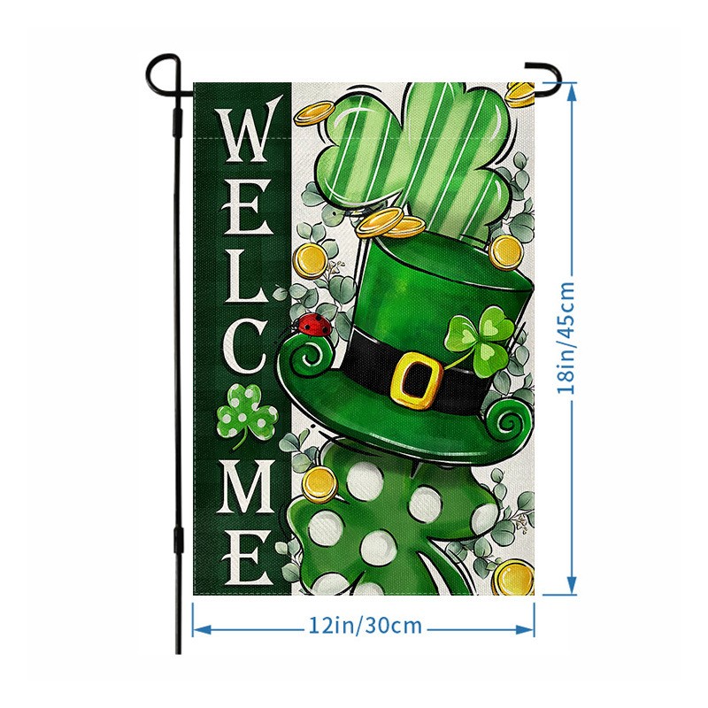 Universal Size Charming Burlap Yard Decor Garden Flag