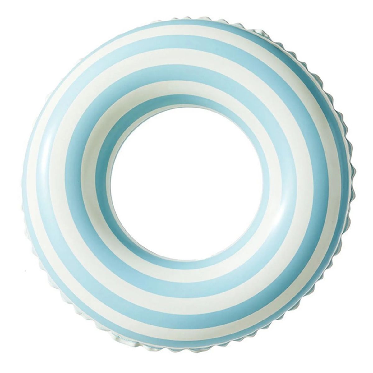 Colored striped inflatable swimming ring