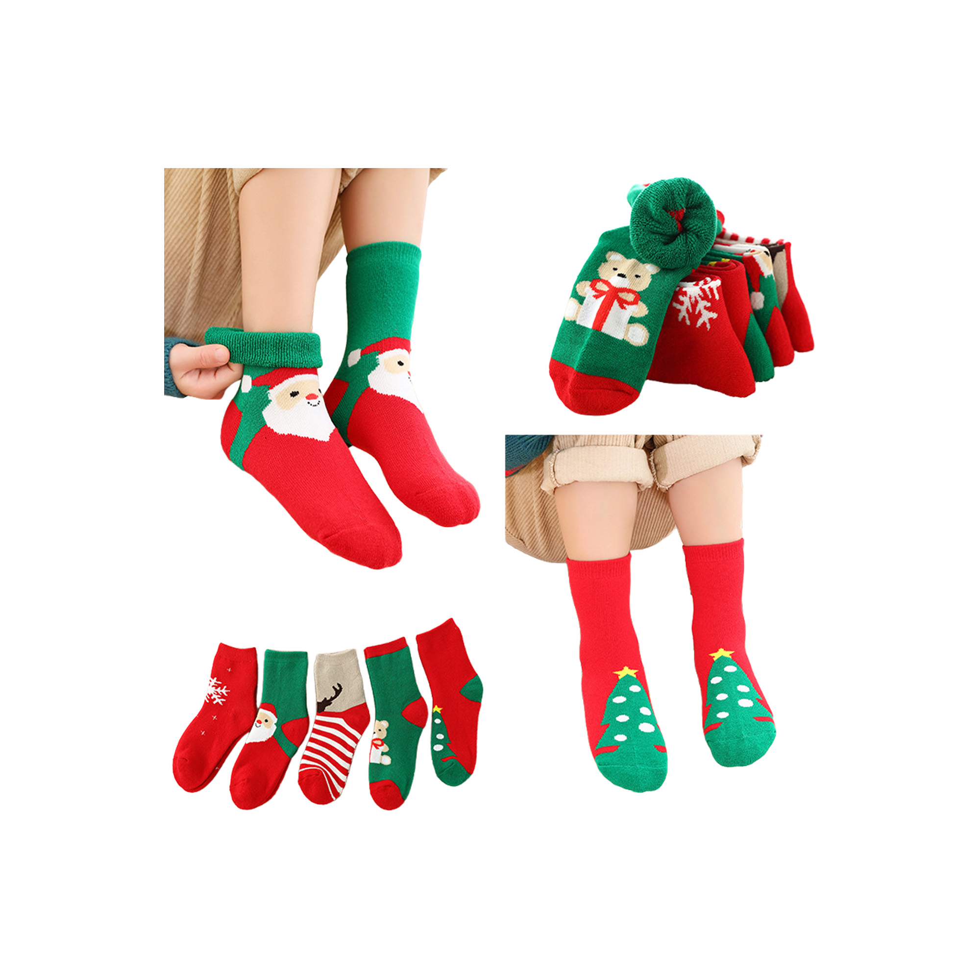 Cotton Children's Warm Christmas Socks 28