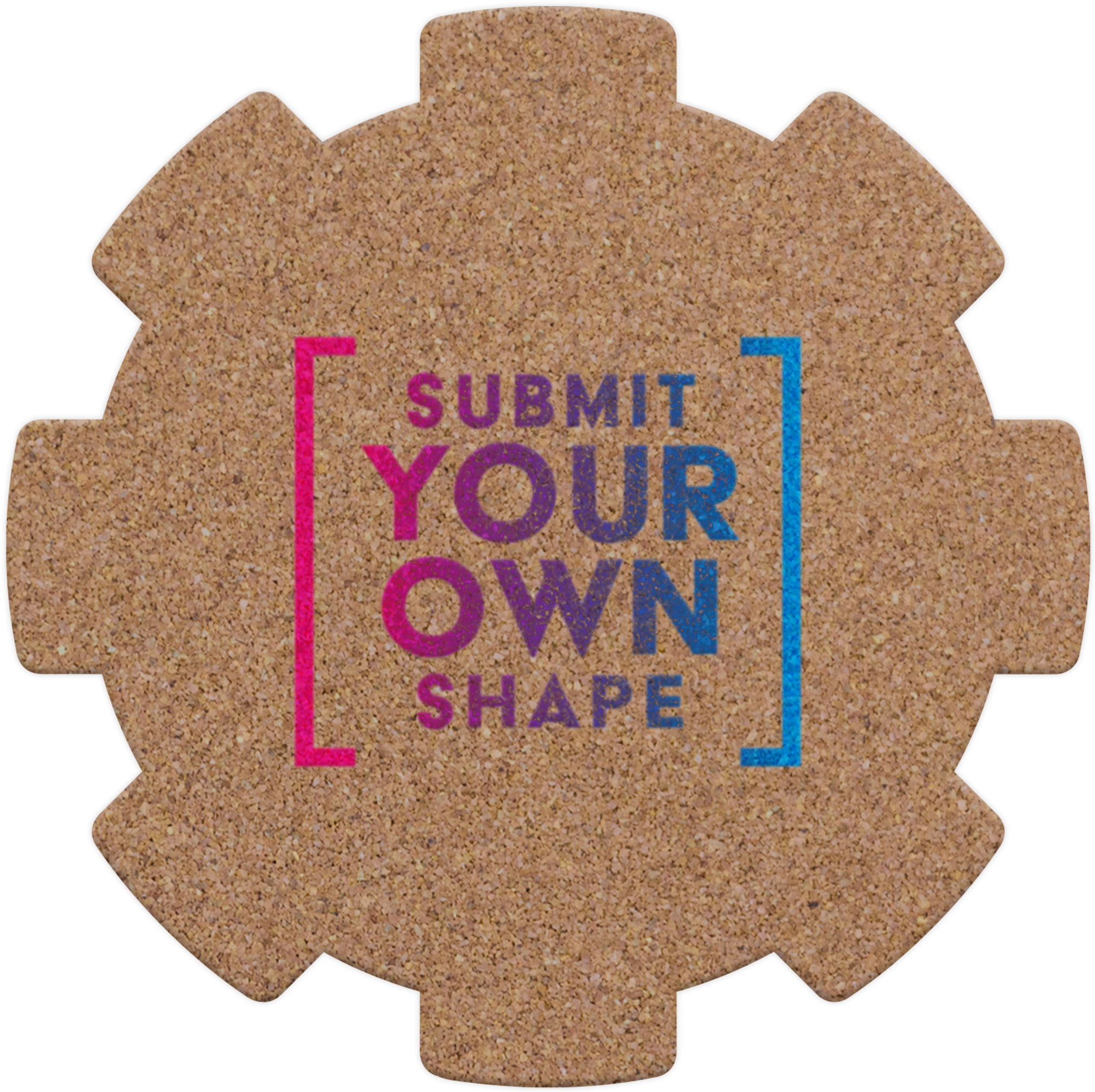 Coaster Cork .125" thick 16 sq in (Custom Shape Description) Digital Print 4