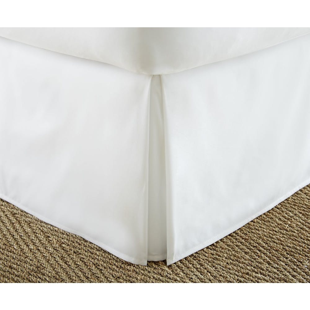 Premium Bed Skirts - White Queen Pleated 3