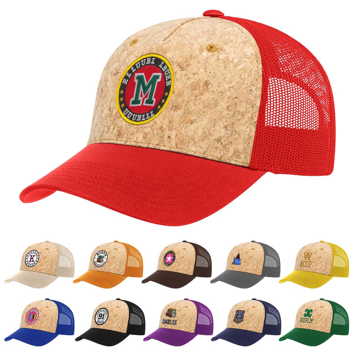 "5-Panel Mesh Cork Caps "