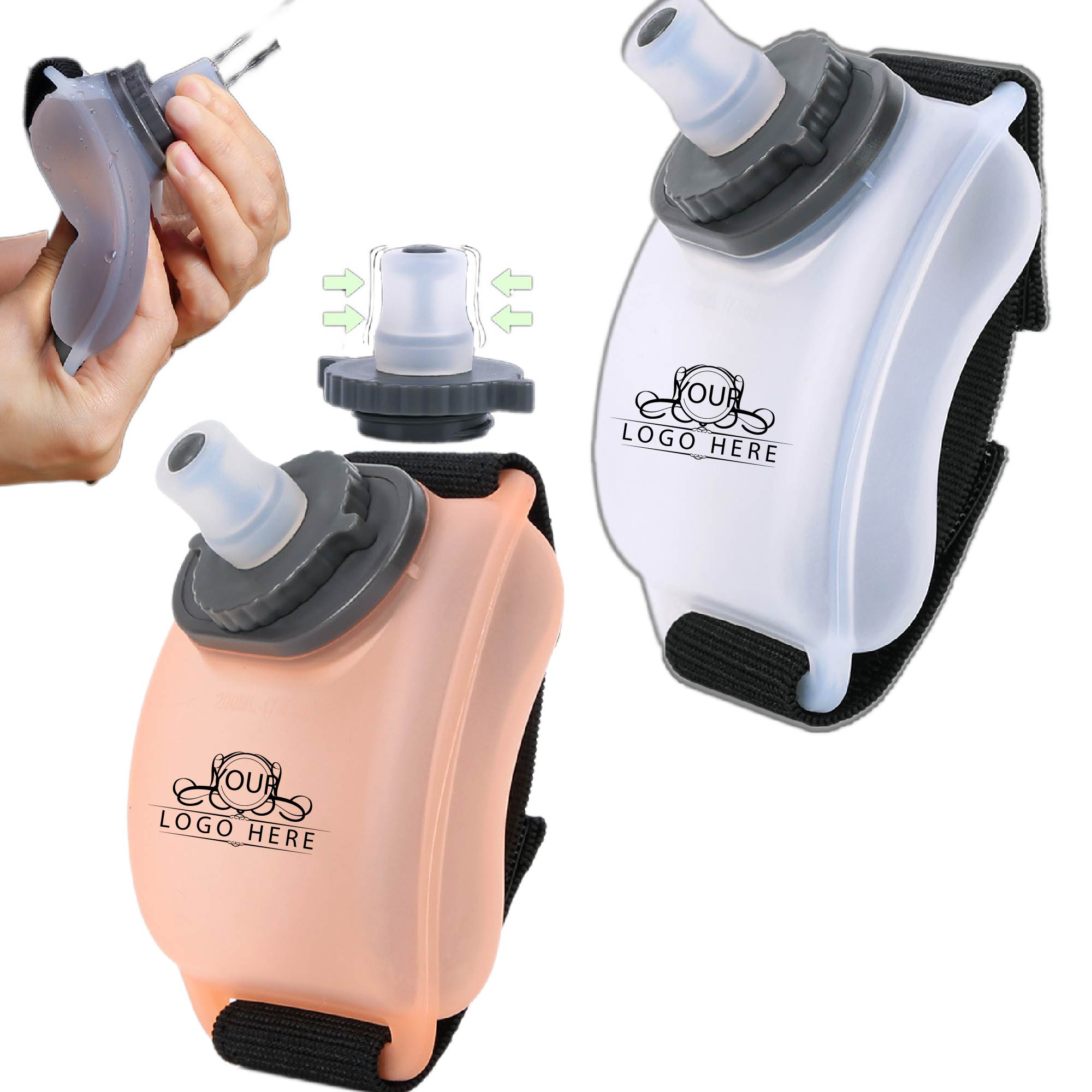 Silicone Running Folded Wrist Water Bottle