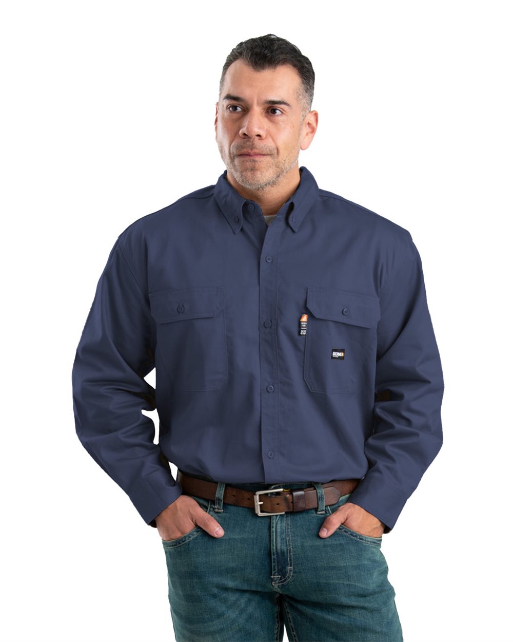 Men's Flame-Resistant Button-Down Work Shirt - FRSH10