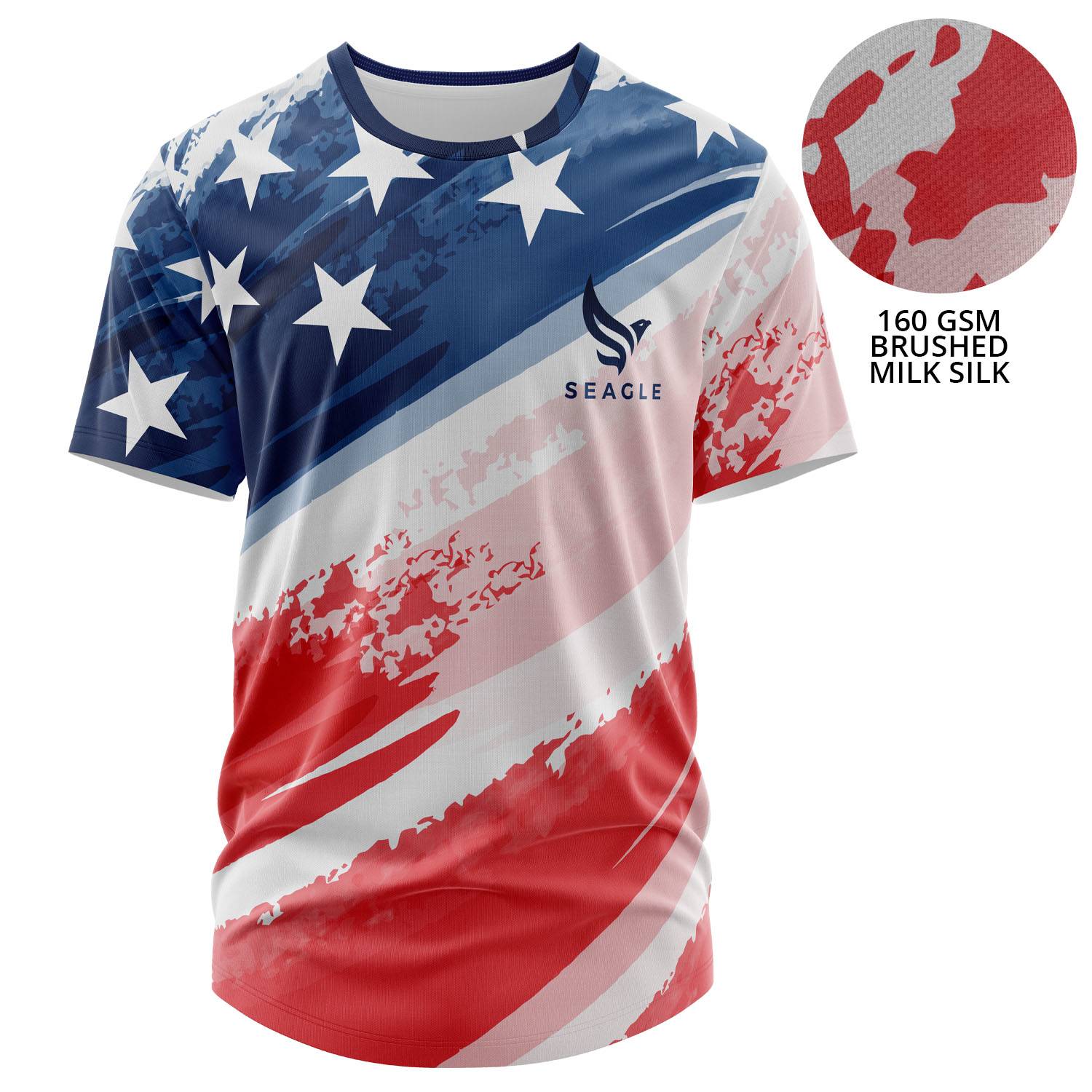 Unisex 160 GSM Brushed Milk Silk Sublimation Short Sleeve T-shirt