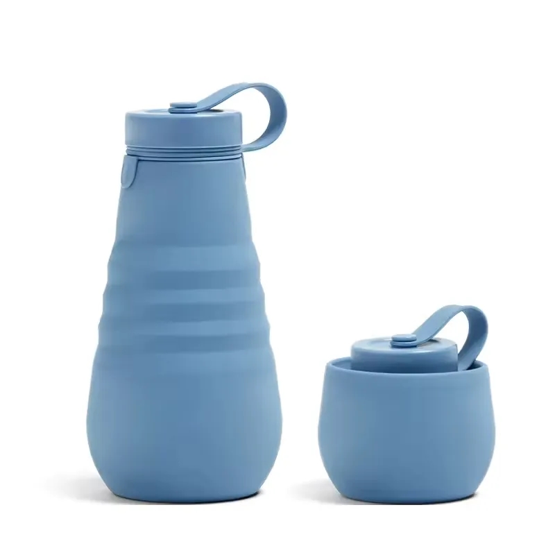 20 oz. Travel Collapsible Reusable Silicone Water Bottles 3
