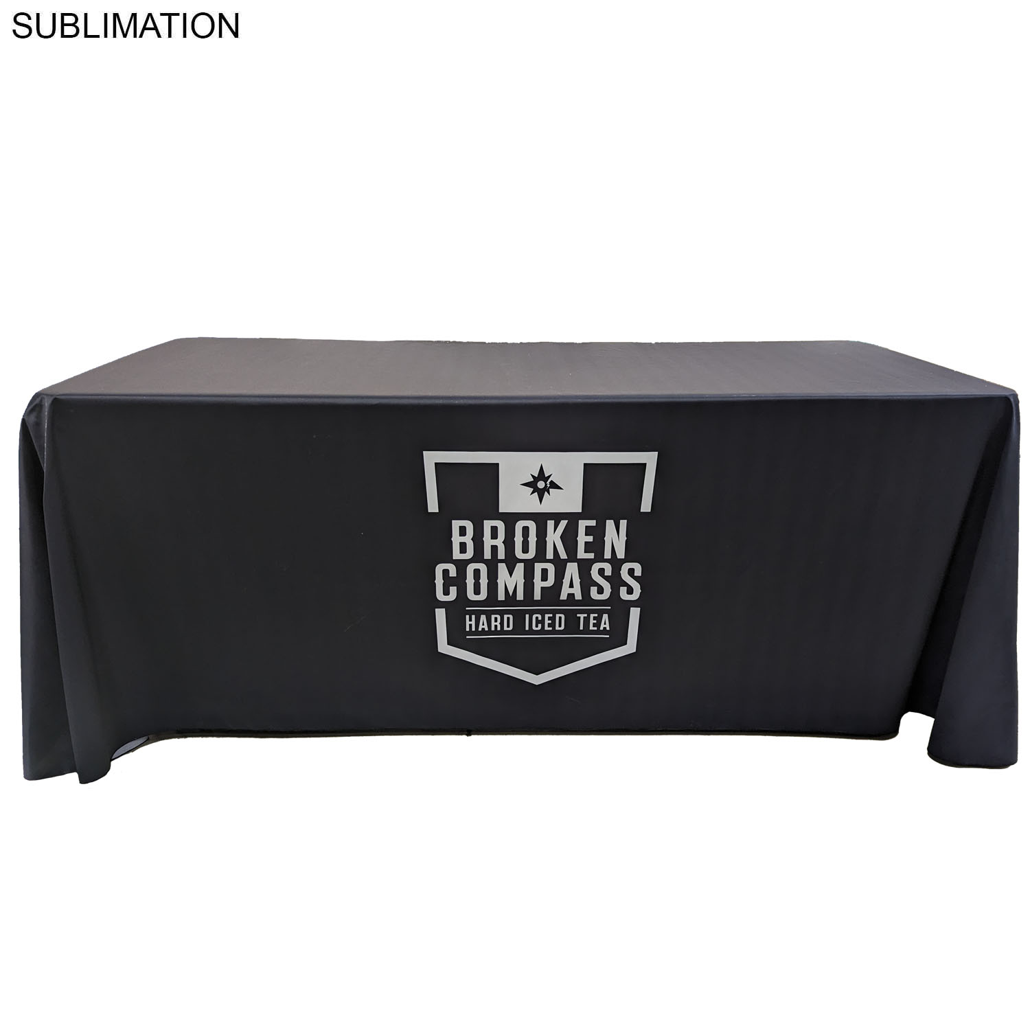 24Hr Express Ship - Sublimated PREMIUM Cloth for 6' table, Drape style, Closed Back, Rounded Corners 11