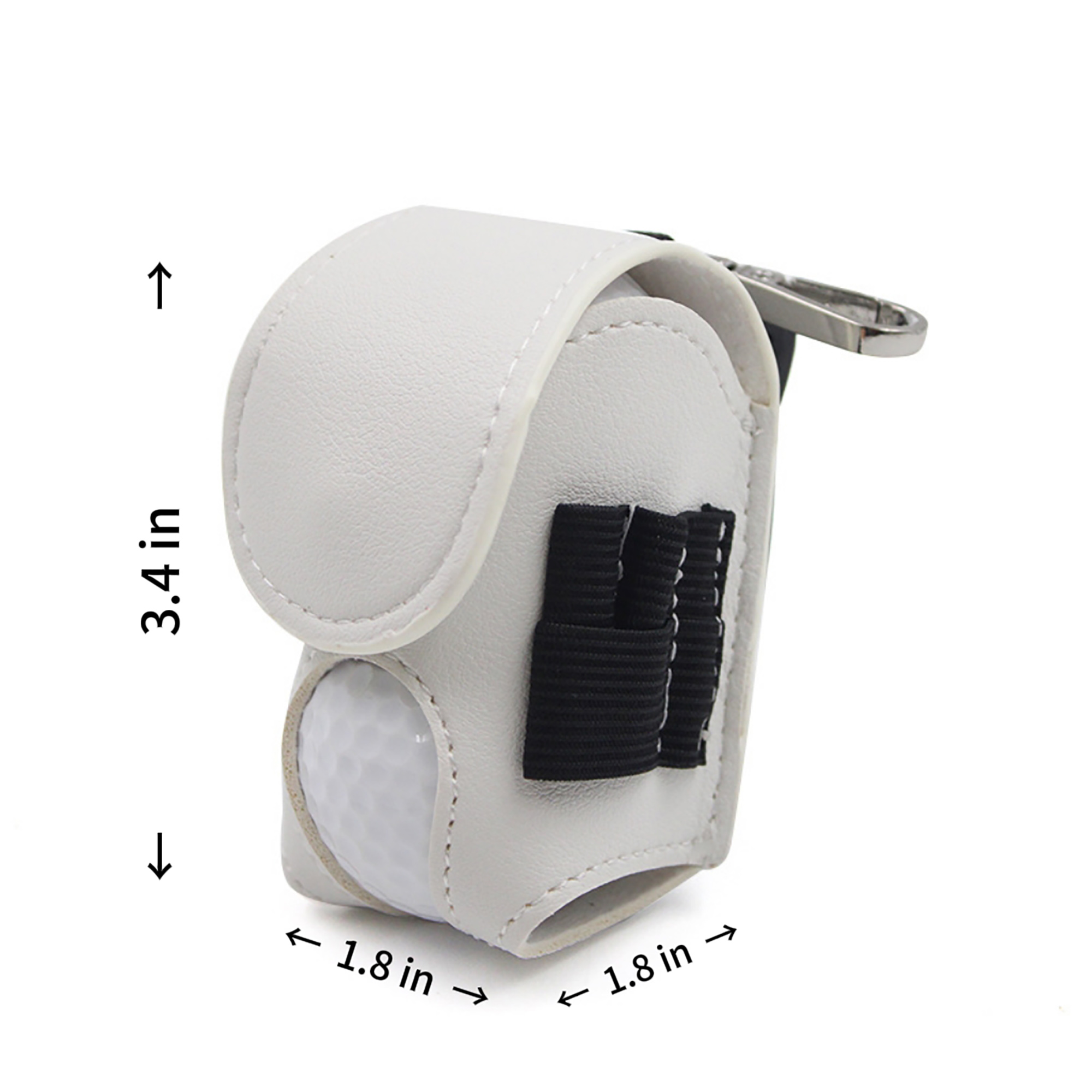 Compact Golf Ball Set Bag Made of PU Leather Material 12
