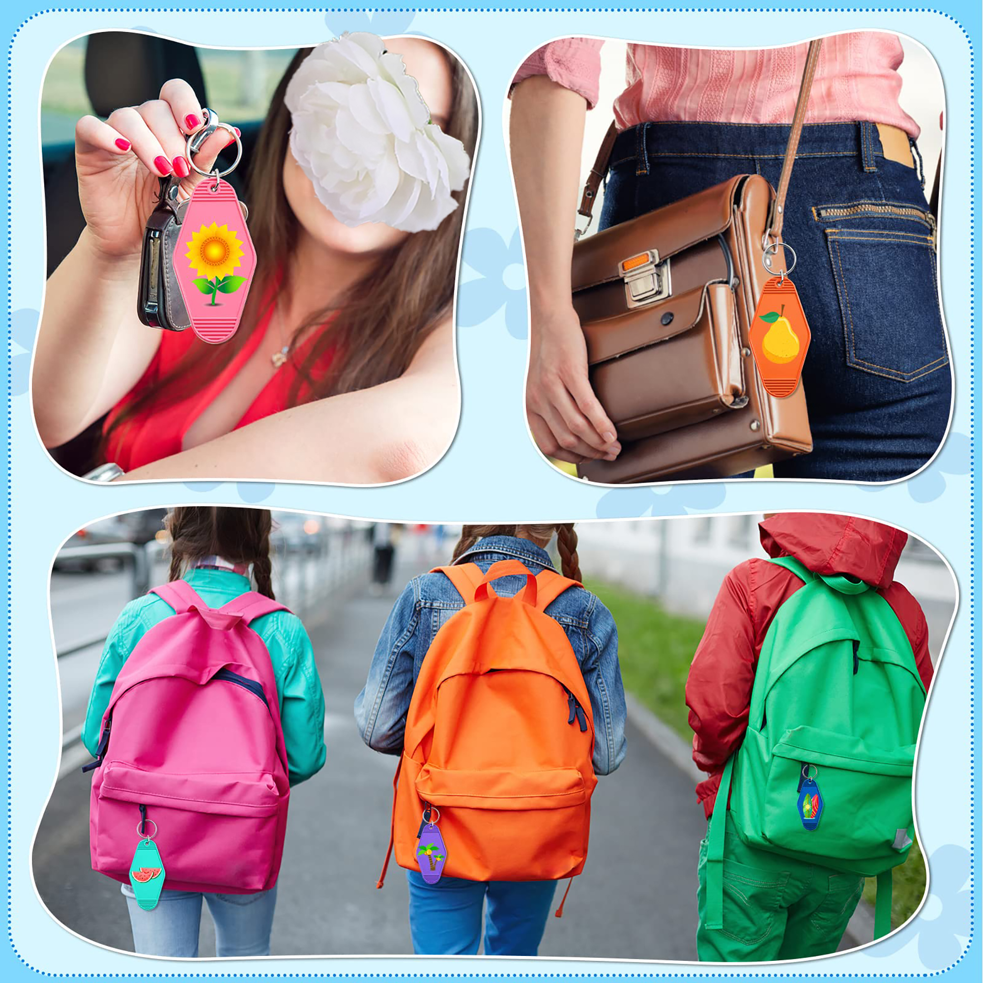 Durable Plastic Diamond Key Tag 11