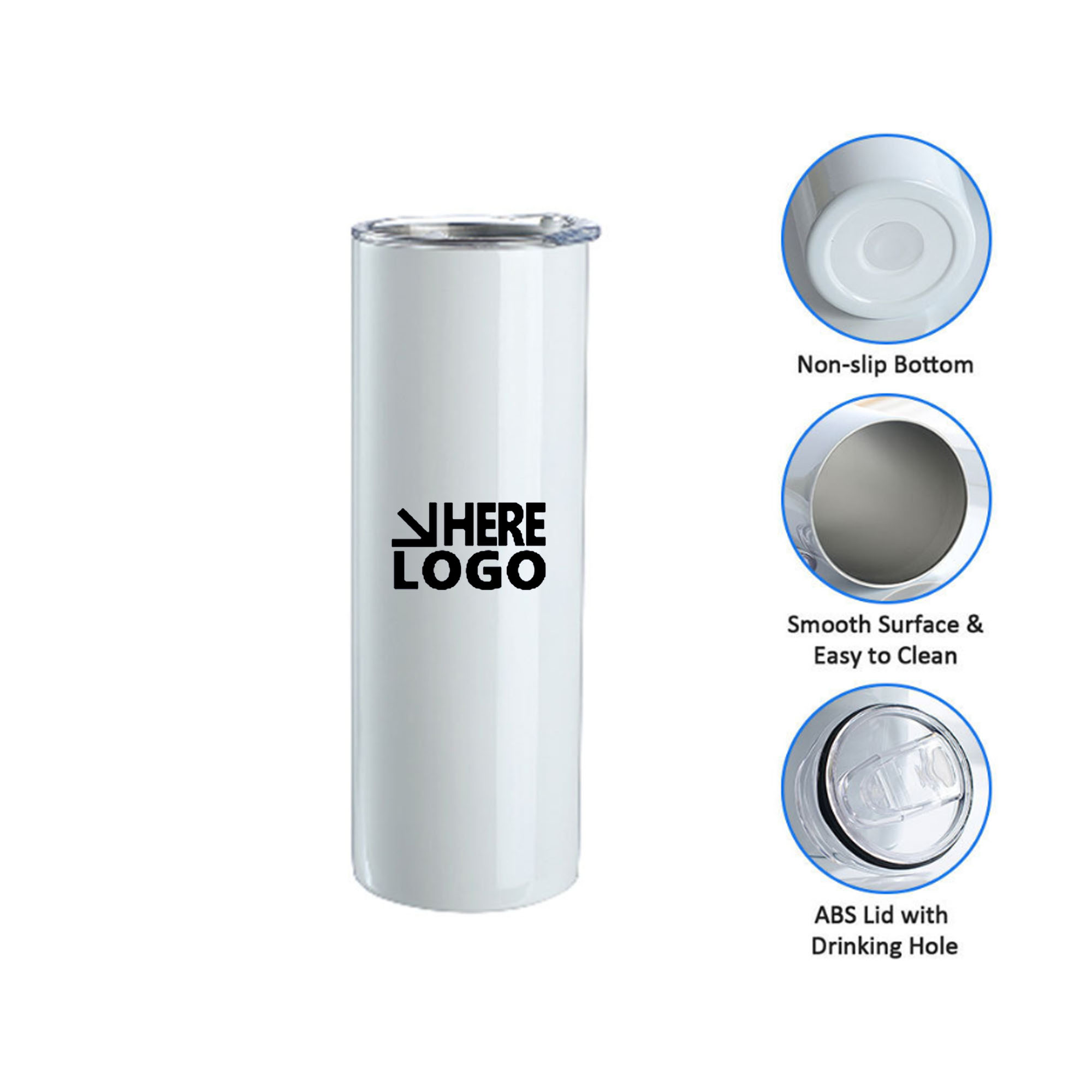 MOQ 50pcs 20 oz Sublimation Tumbler Blank