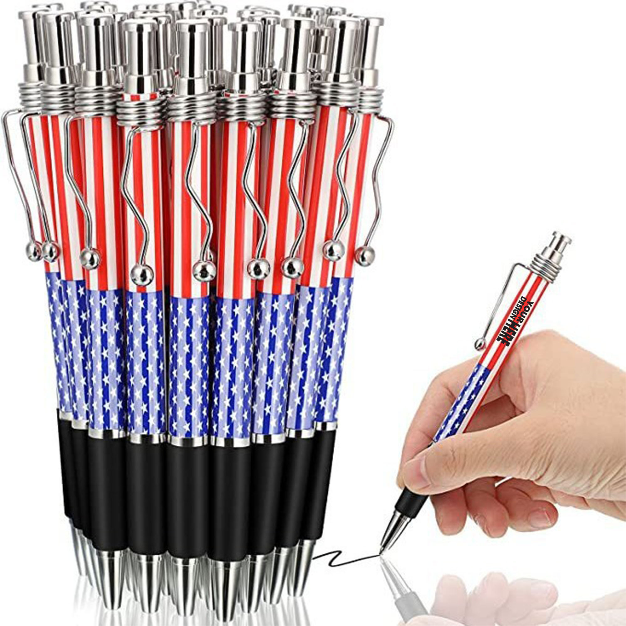 Patriotic Retractable Banner Flag Pen