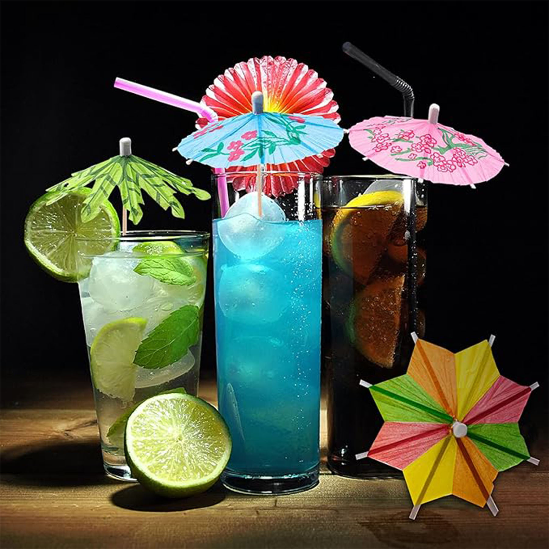 4-Inch Cocktail Umbrella Picks for Custom Designs 8