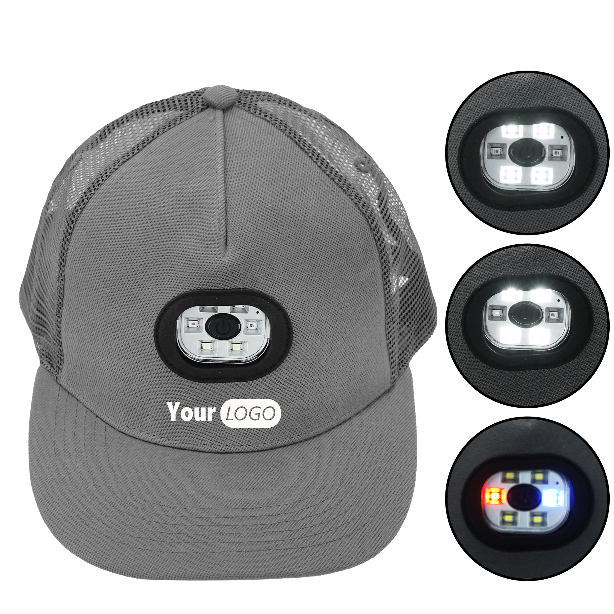 120 Lumens LED Light Baseball Cap Trucker Hat