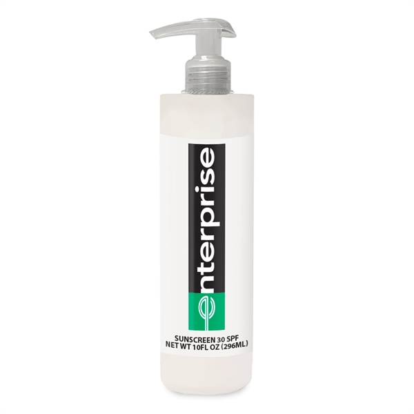 10 oz Sunscreen SPF30 for trade show giveaways