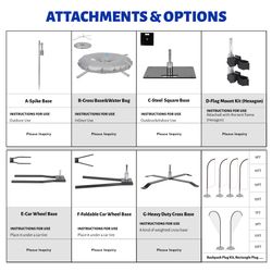 11' Custom Feather Flag Kit - Double Sided w/Spike Base - 203672 ...