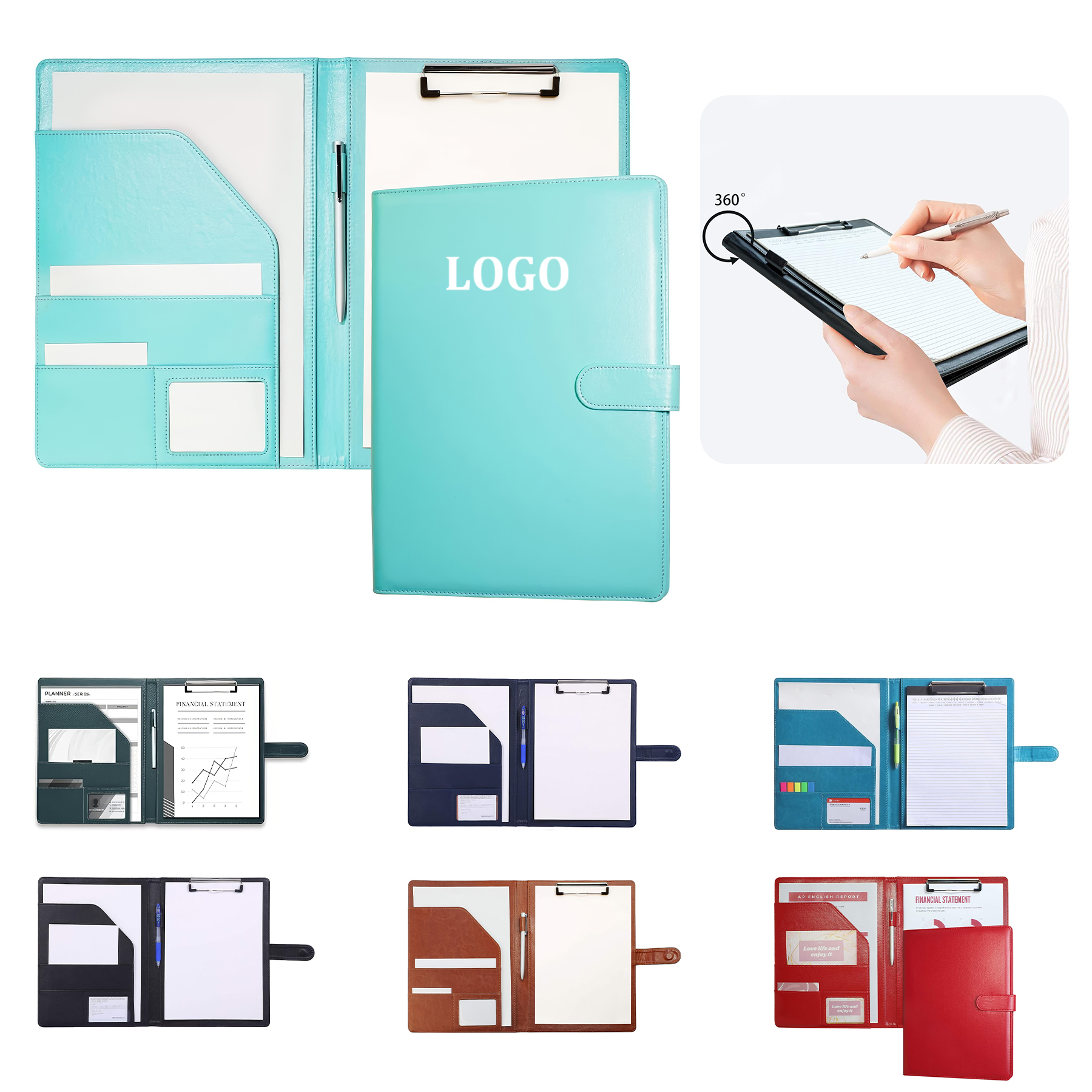 Faux Leather Storage Clipboard 2