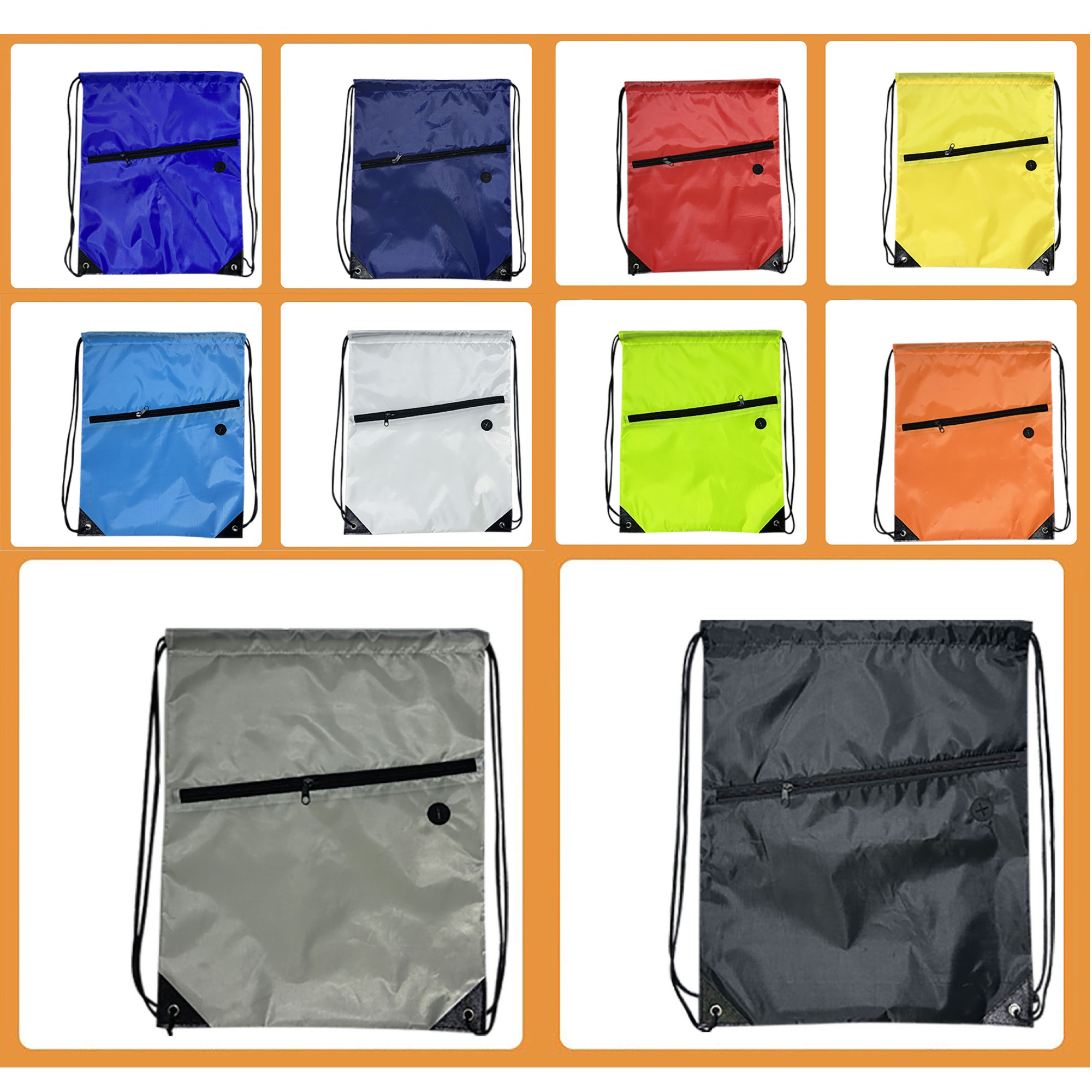 Waterproof Drawstring Backpack with Pocket 6