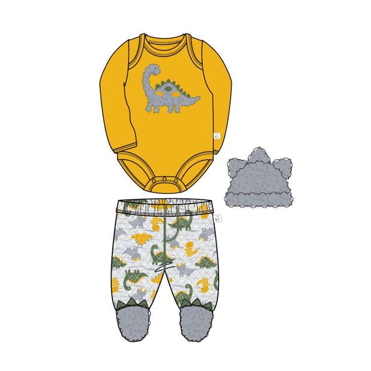 Boy's Quilted Pant Sets with Sherpa Hats Size 0-9 Months 3