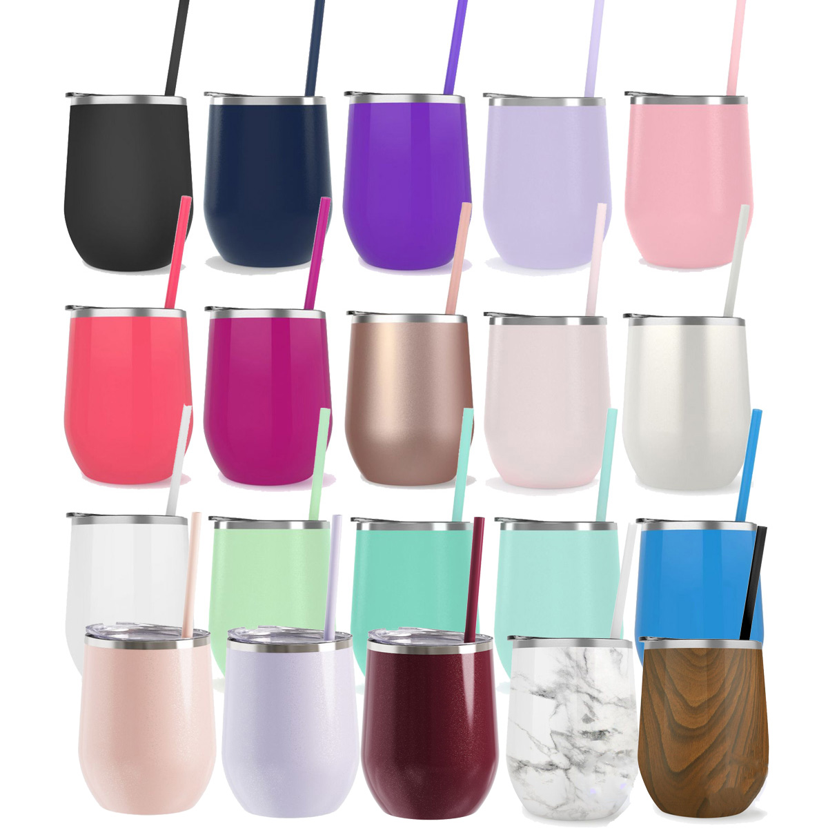 12 Oz. Maars Bev Steel Wine Tumbler