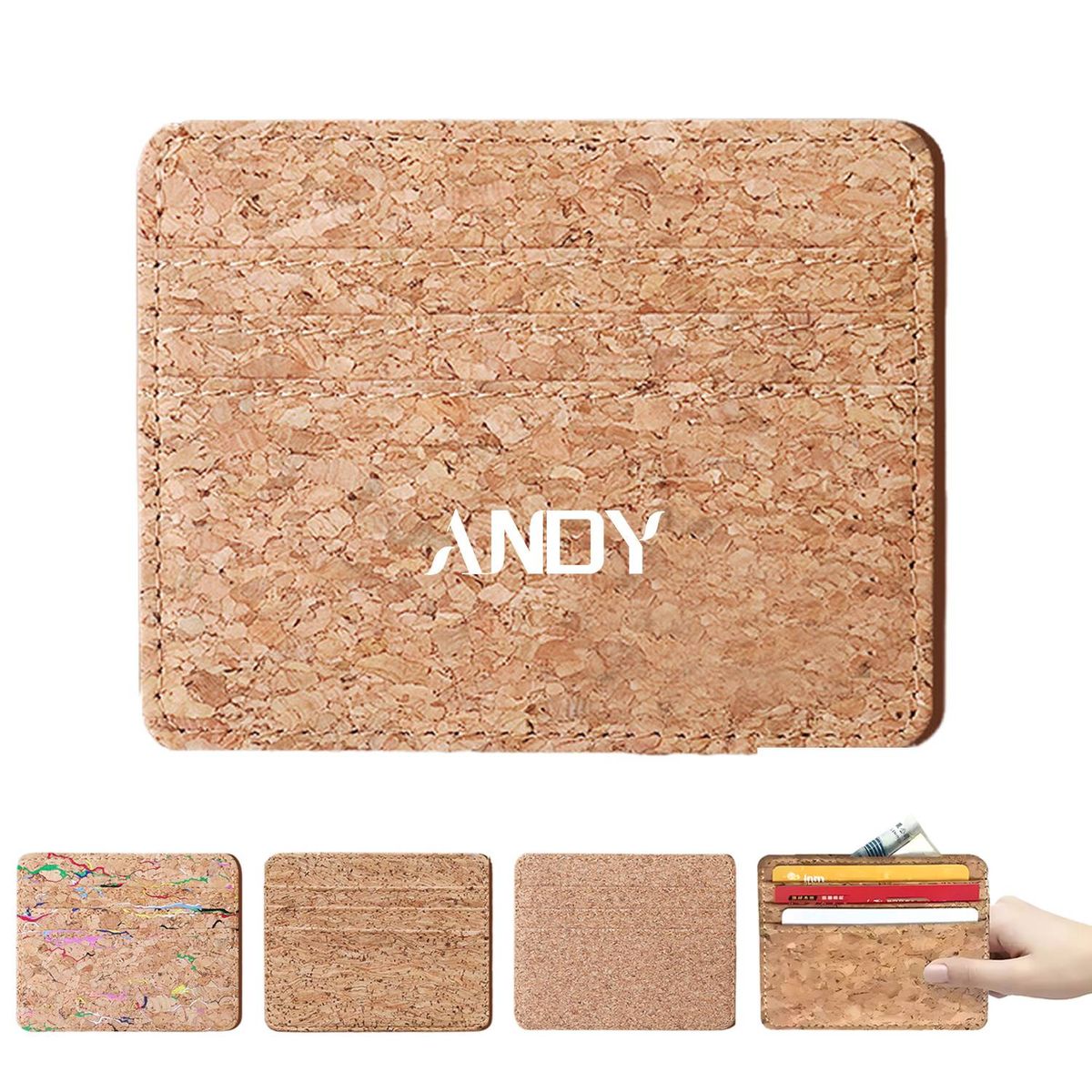 Eco-Friendly Cork Wallet Safety Card Sleeve - TPAY029C | avalonspecialties
