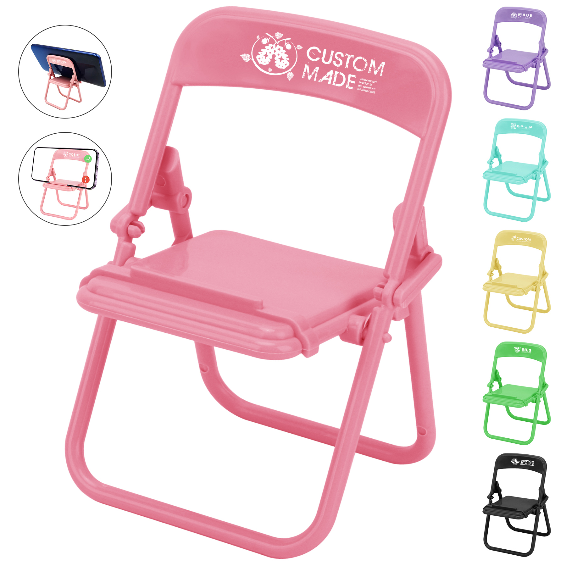 Foldable Chair-Shape Mobile Phone Holders 2