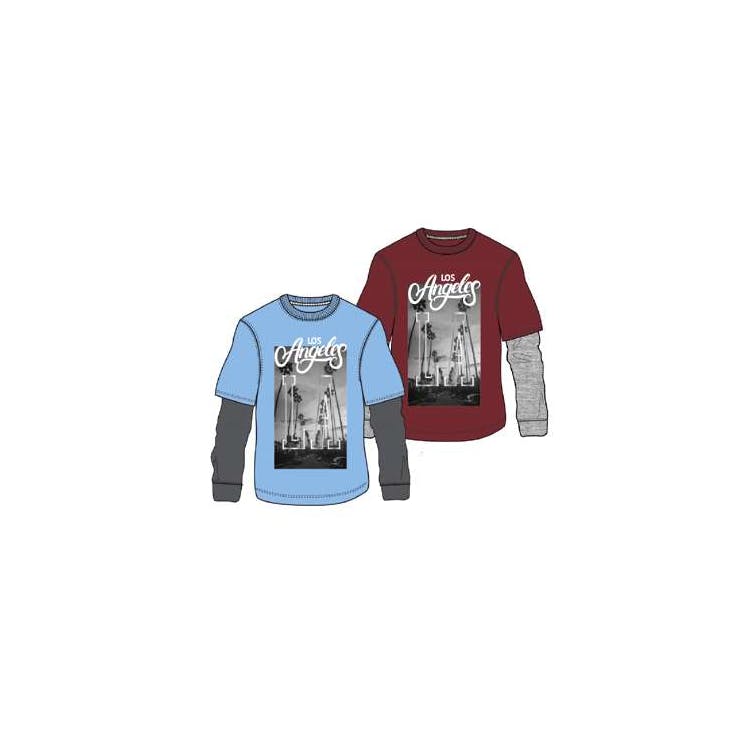 Boys' Double Sleeved T-Shirt Assorted 8-16 3