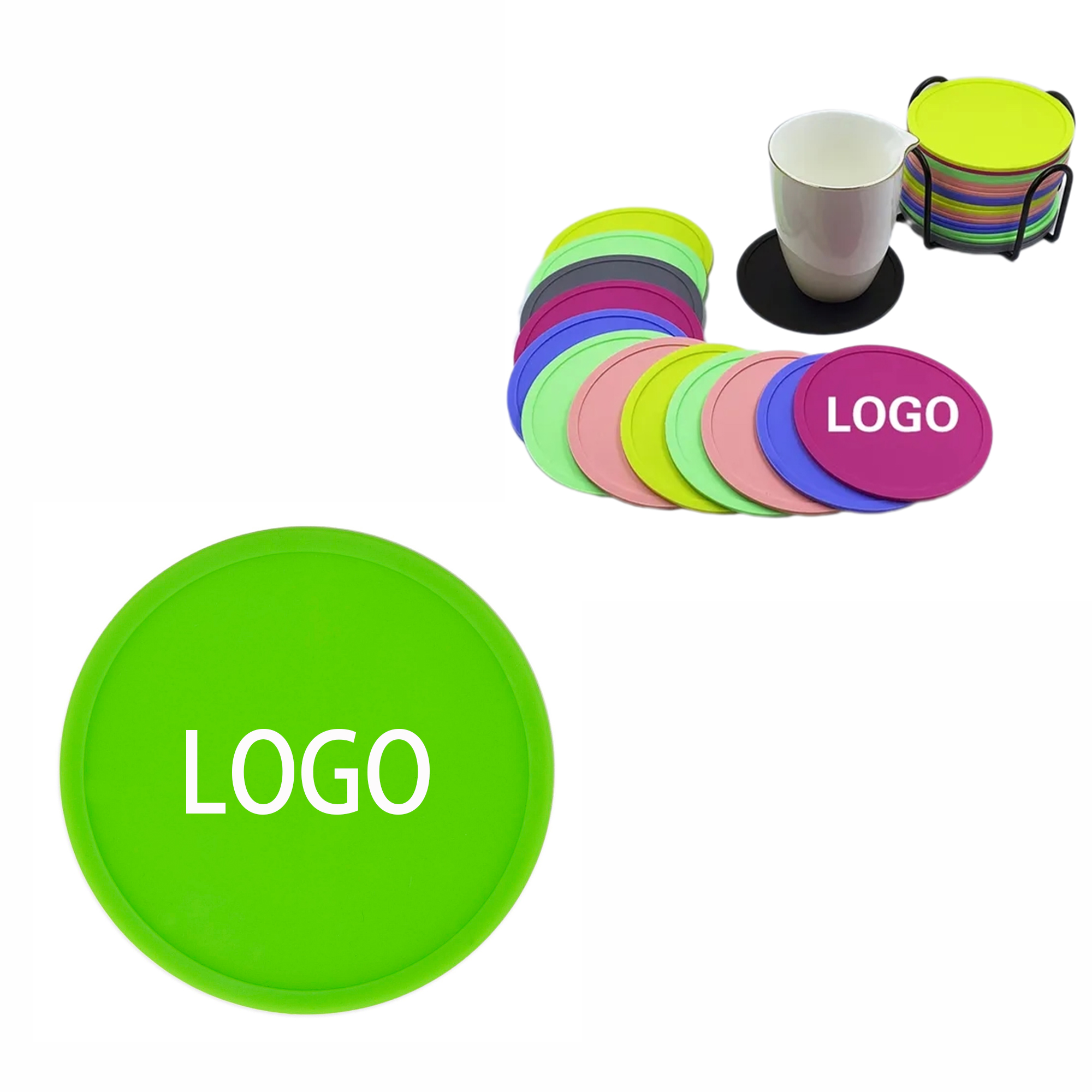 Silicone Coaster Drink MOQ 50pcs